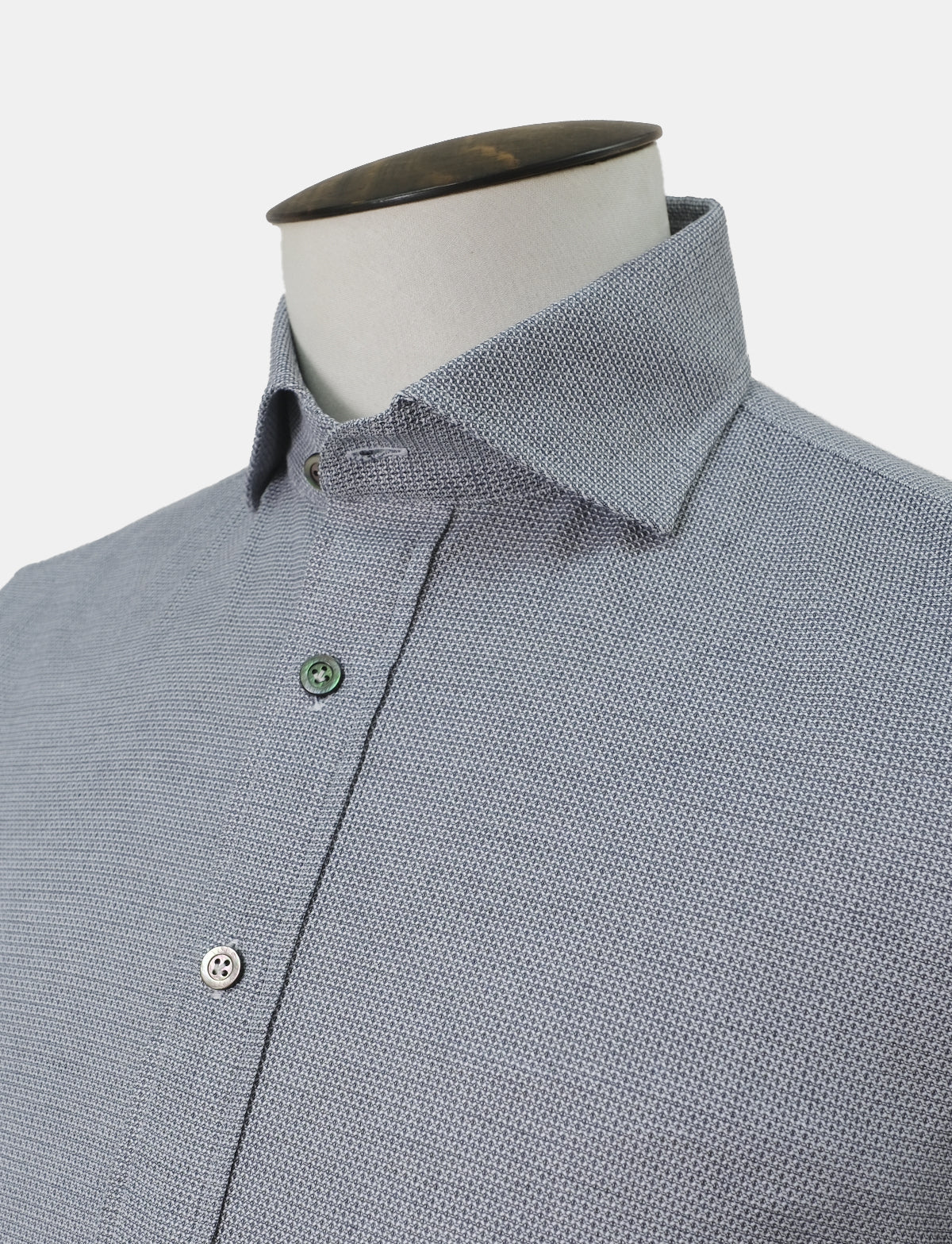 Textured Pop Over Shirt Showroom Sample - Grey LUCKY LAST