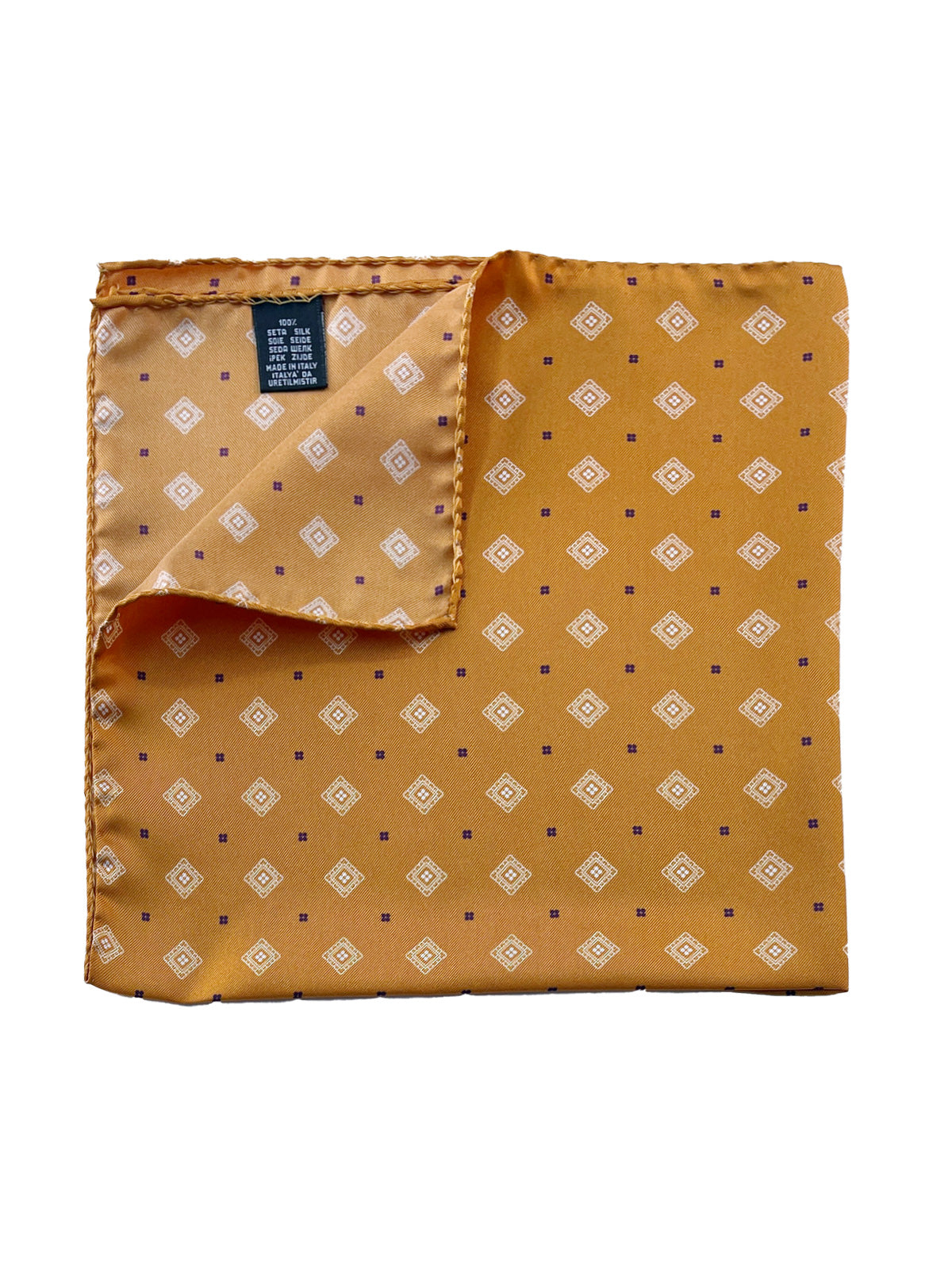 Medallion Printed Silk Pochette - Apricot
