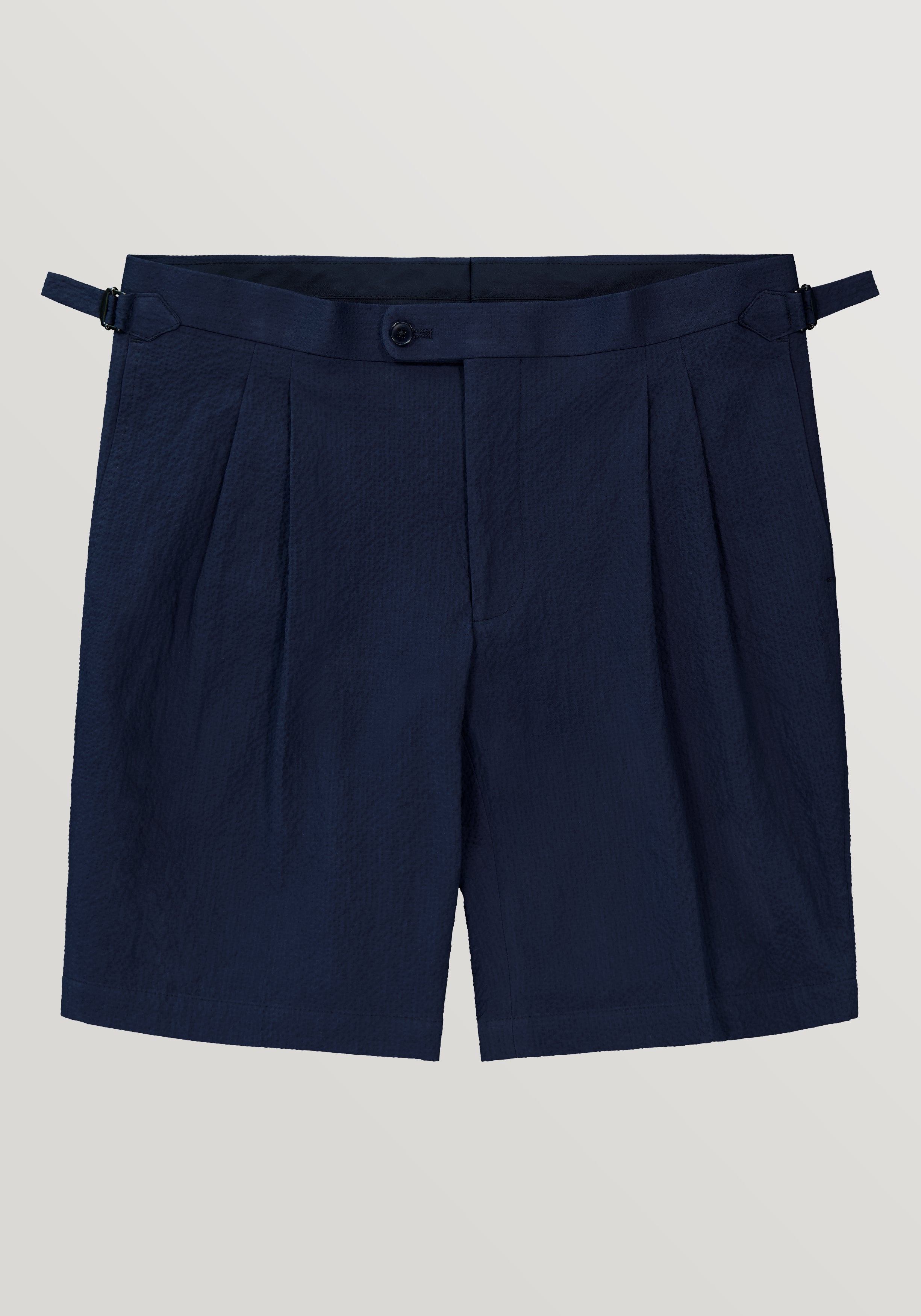 Helier Seersucker Short - French Navy