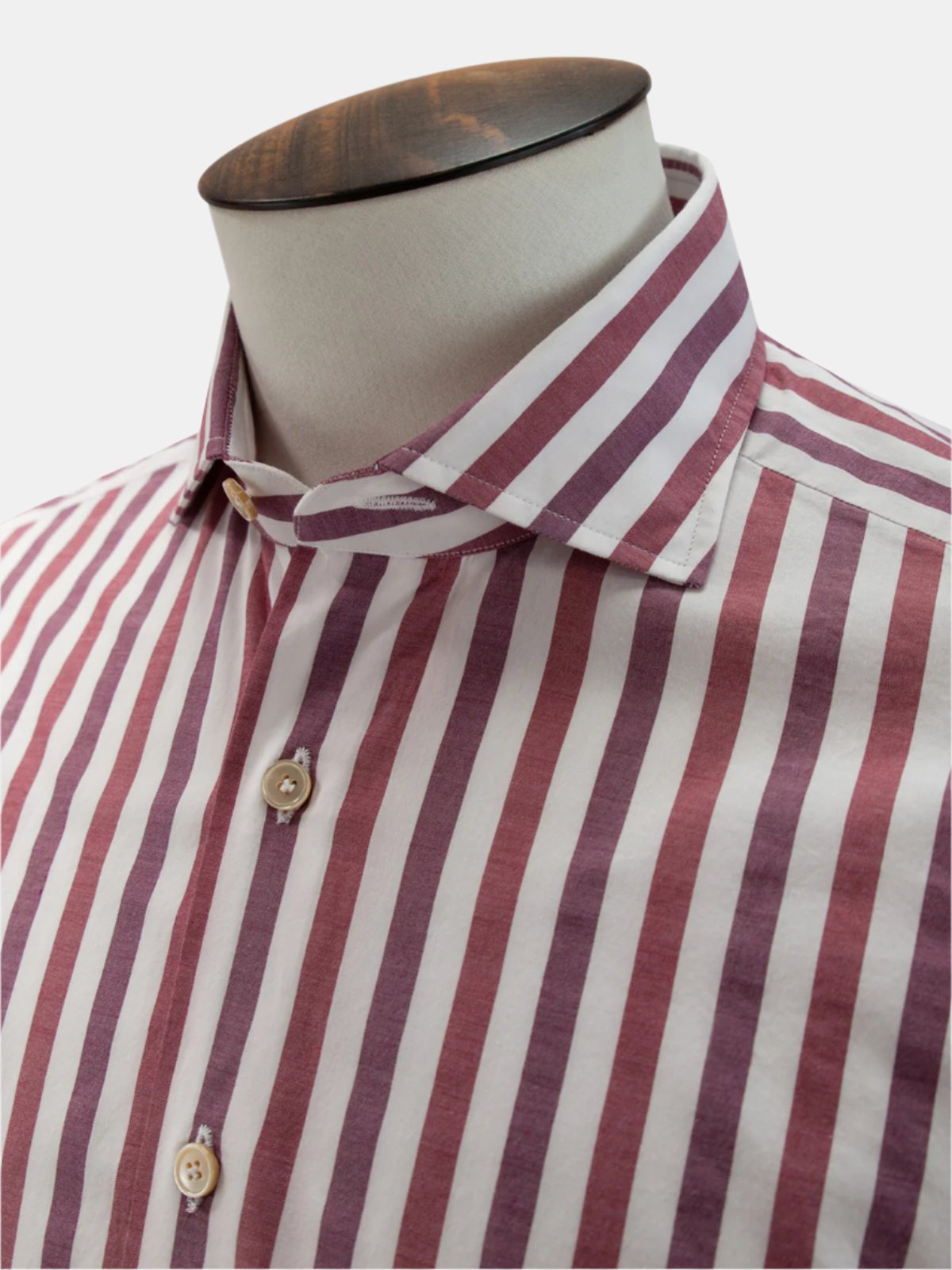 Spread Collar Shirt - Mixed Berry Bengal Stripe