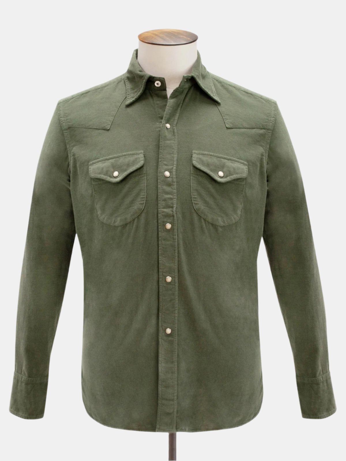Fortela Corduroy Texan Shirt - Olive  LUCKY LAST