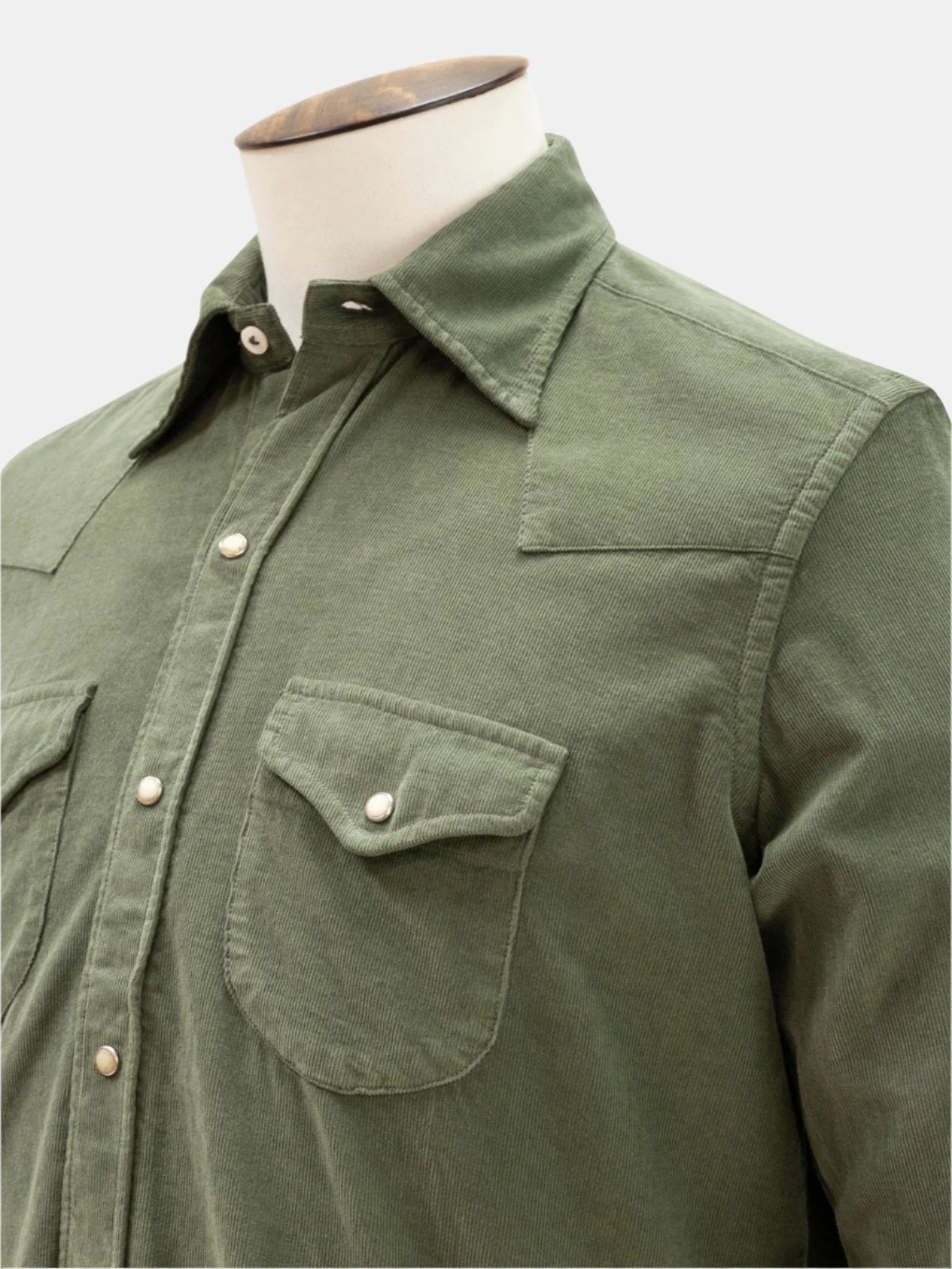 Fortela Corduroy Texan Shirt - Olive  LUCKY LAST