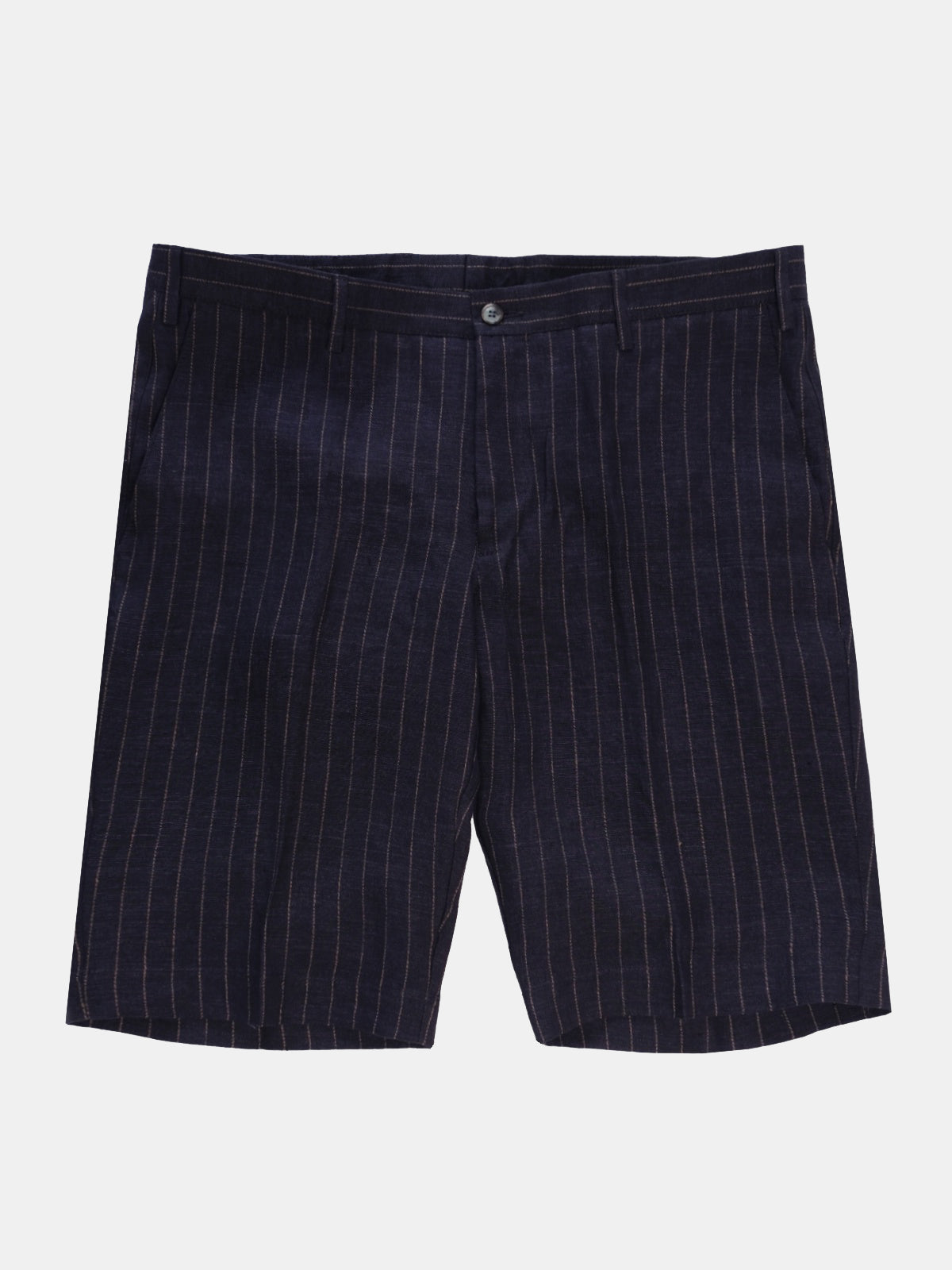 Fermo Shorts - Navy Linen Chalk Stripe - Lucky Last