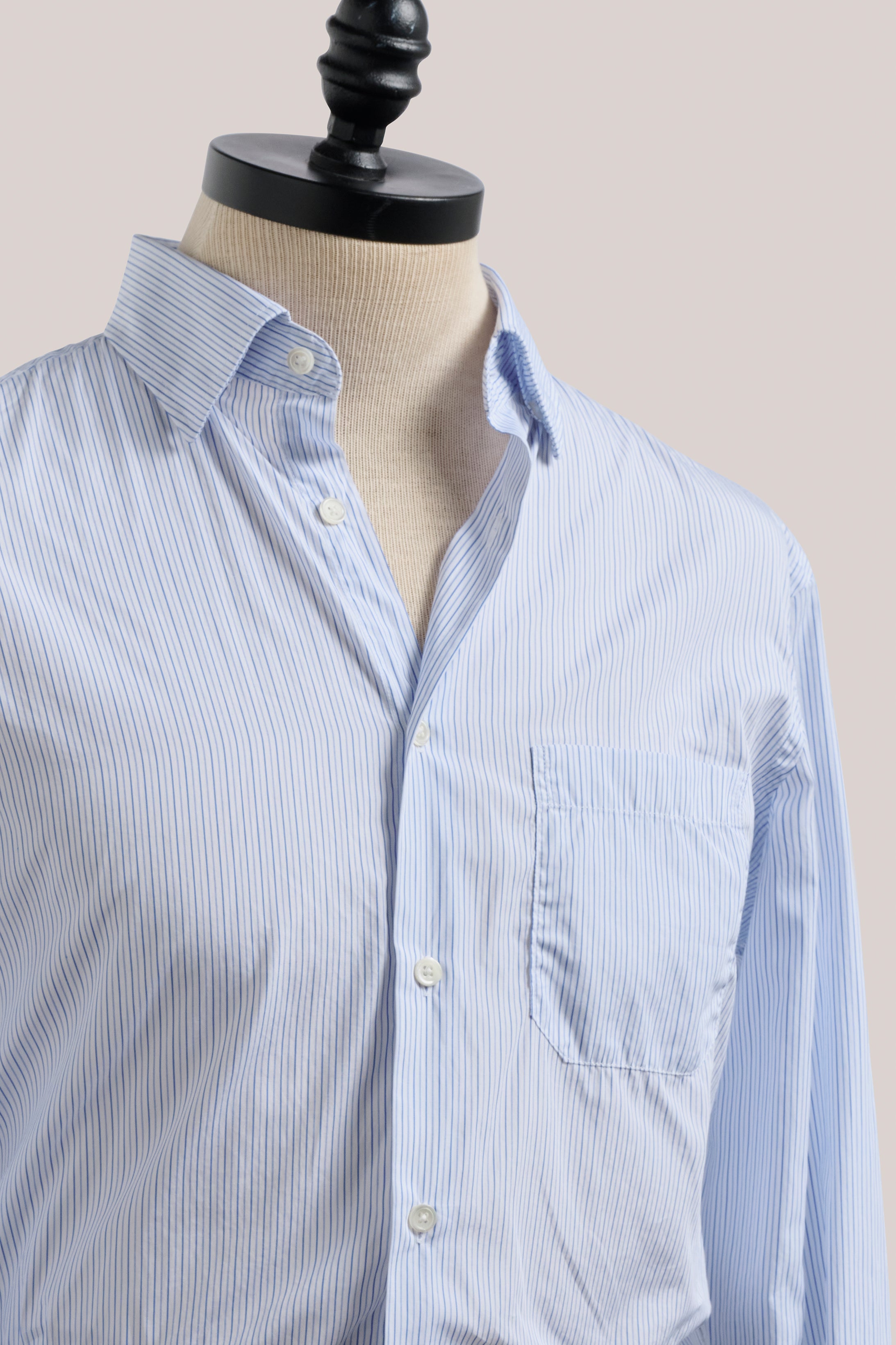 Christian Kimber Italian Fine Work Shirt - Blue Stripe | 