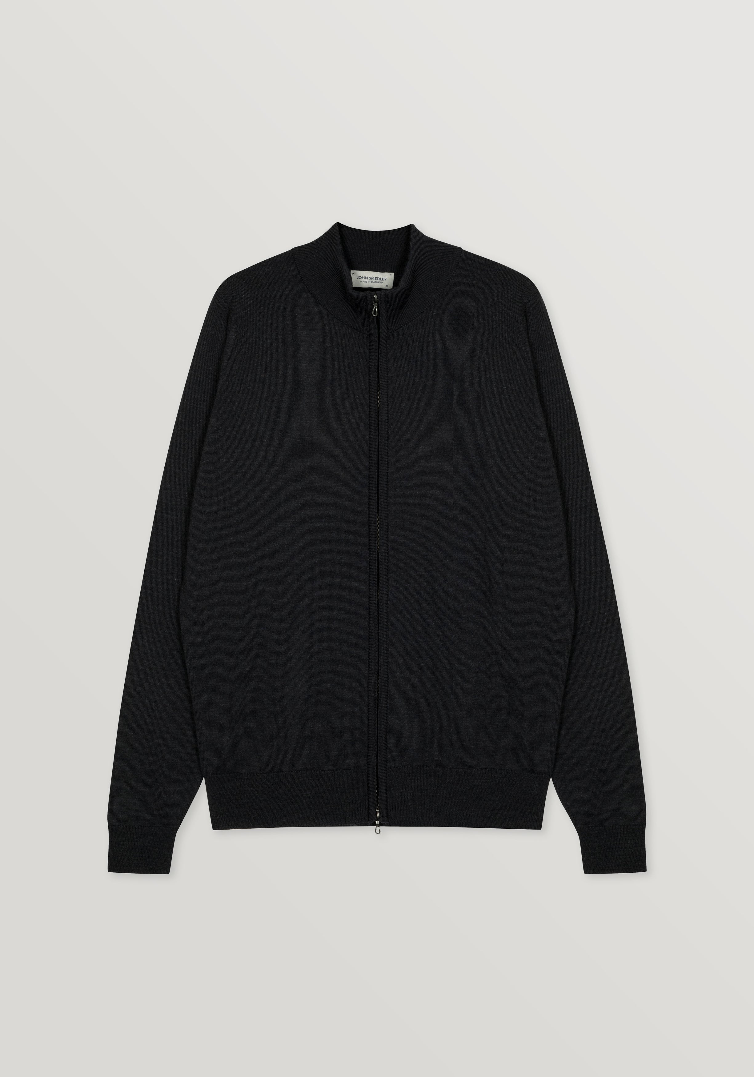 John Smedley Extra-Fine Merino Wool Jacket - Smoke