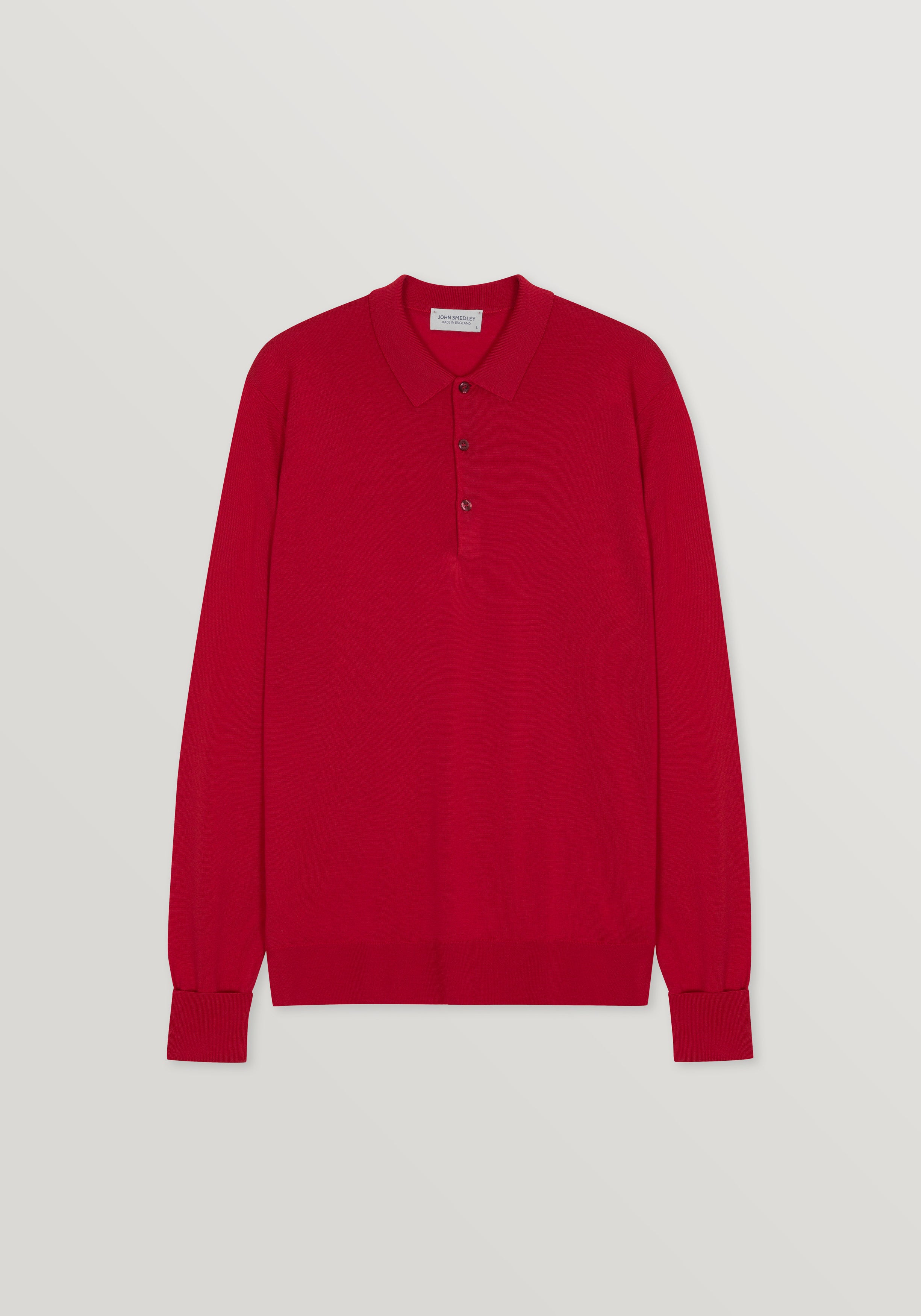 John Smedley Extra-Fine Merino Polo - Carmine
