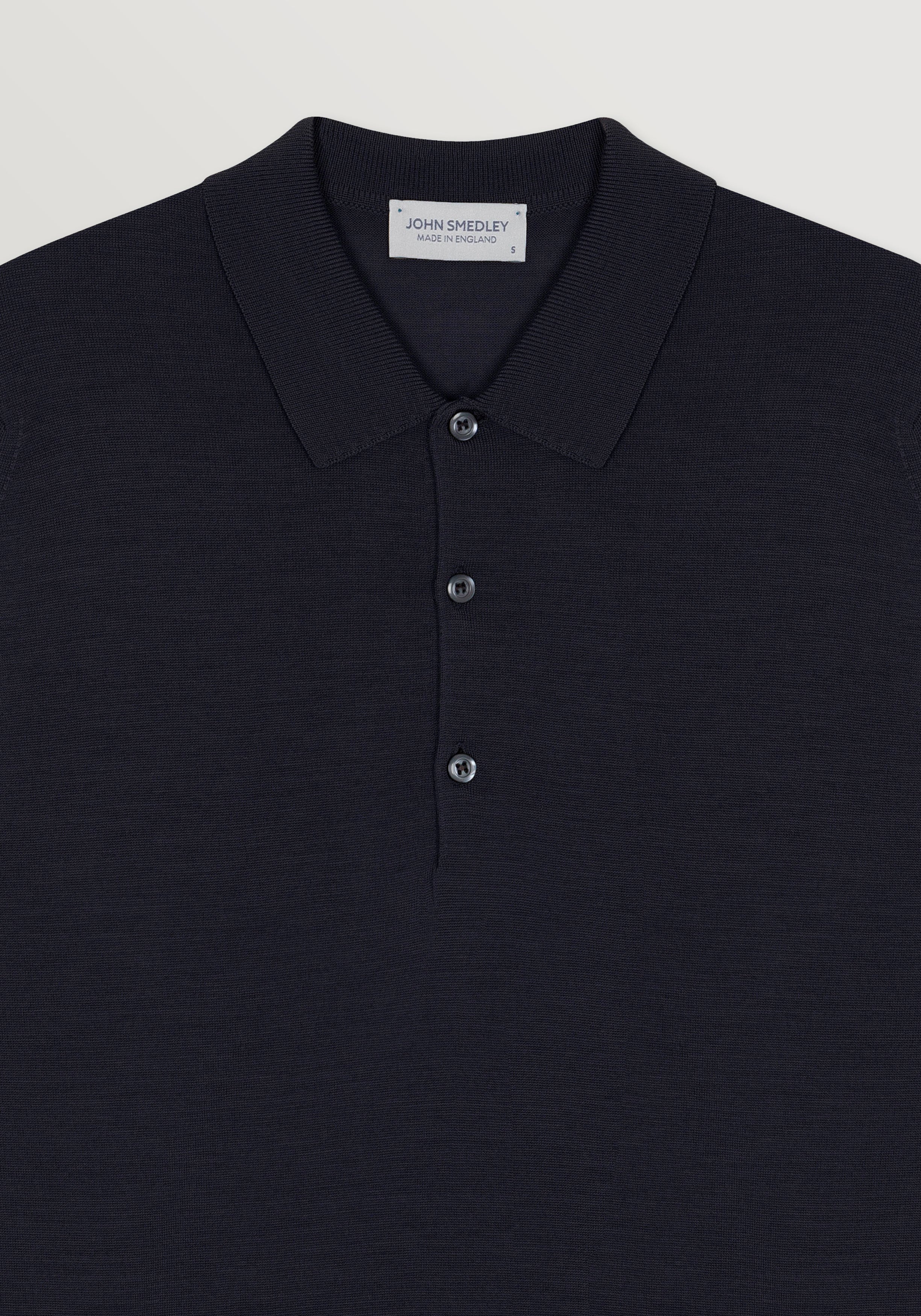 John Smedley Extra-Fine Merino Polo - Midnight