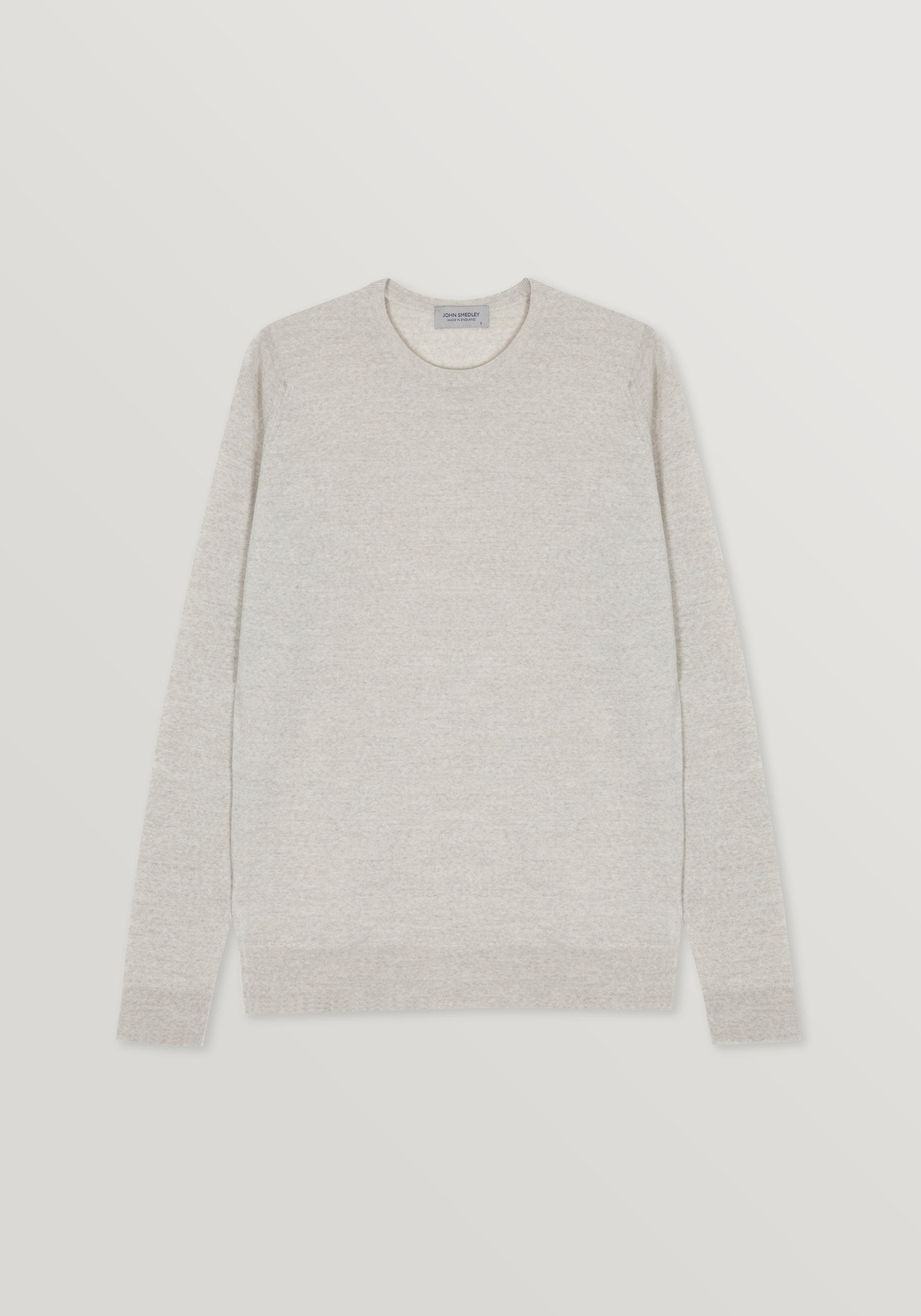 John Smedley Extra-Fine Merino Crew Neck - Grey