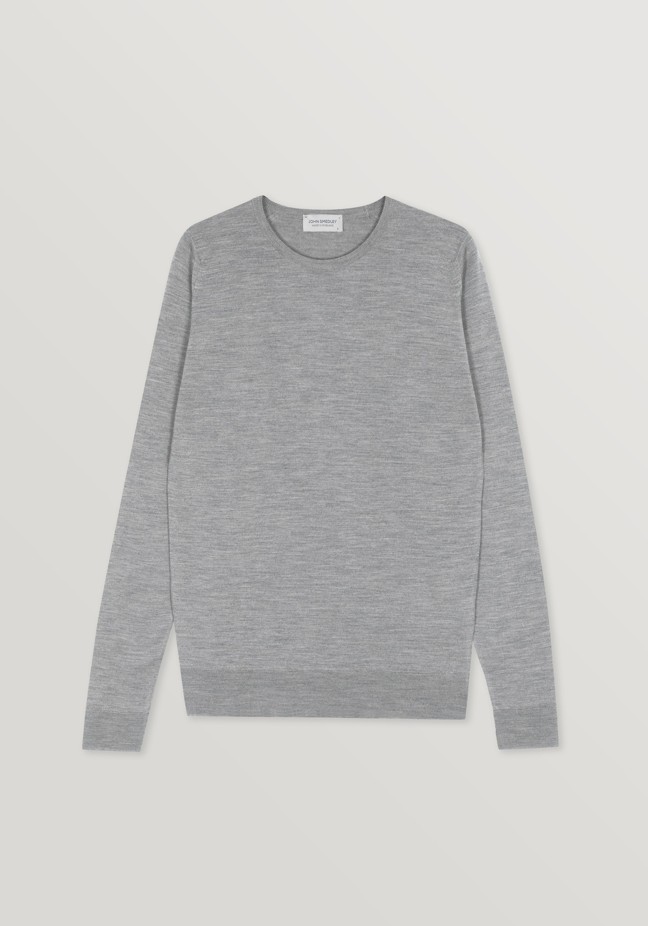 John Smedley Extra-Fine Merino Crew Neck - Silver