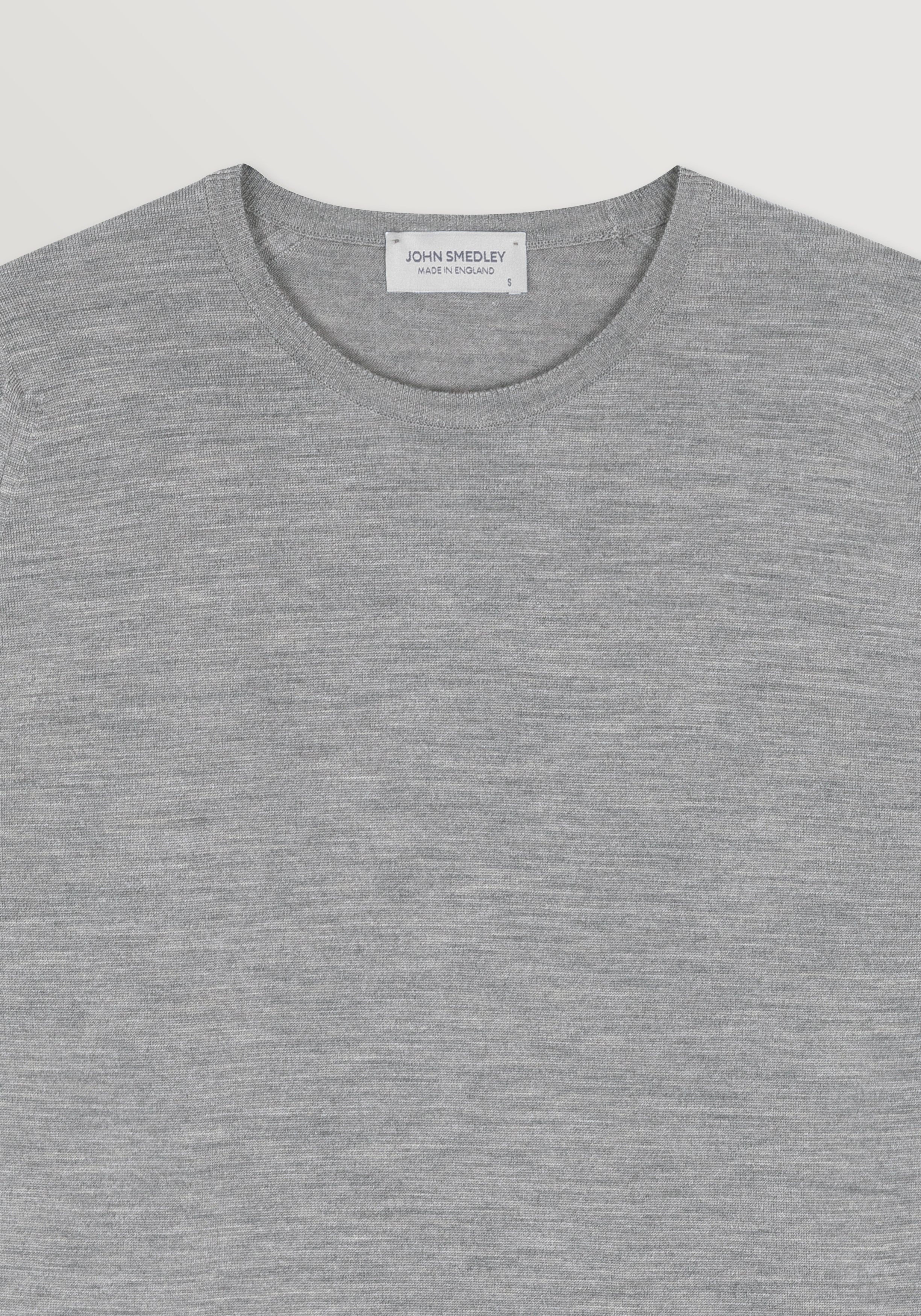 John Smedley Extra-Fine Merino Crew Neck - Silver
