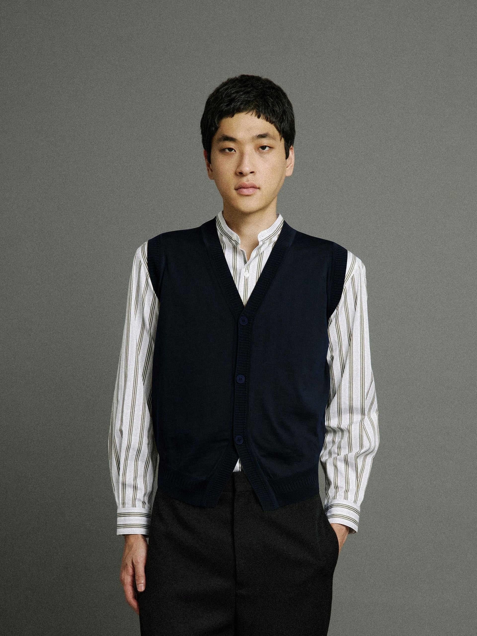 John Smedley X Bill Nighy Extra-Fine Merino Waistcoat - Midnight