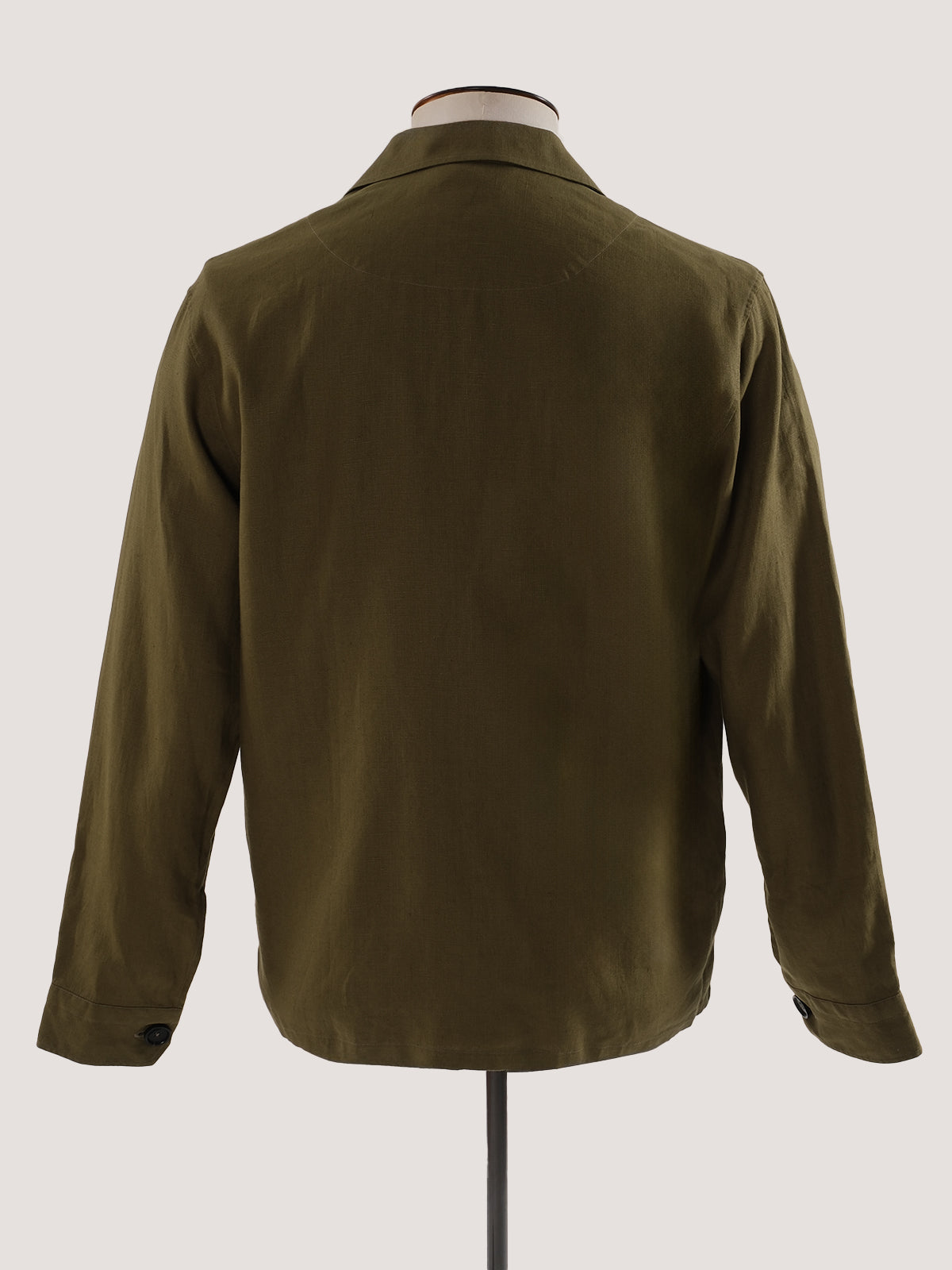 Rust Olive Linen Overshirt Sample  - LUCKY LAST