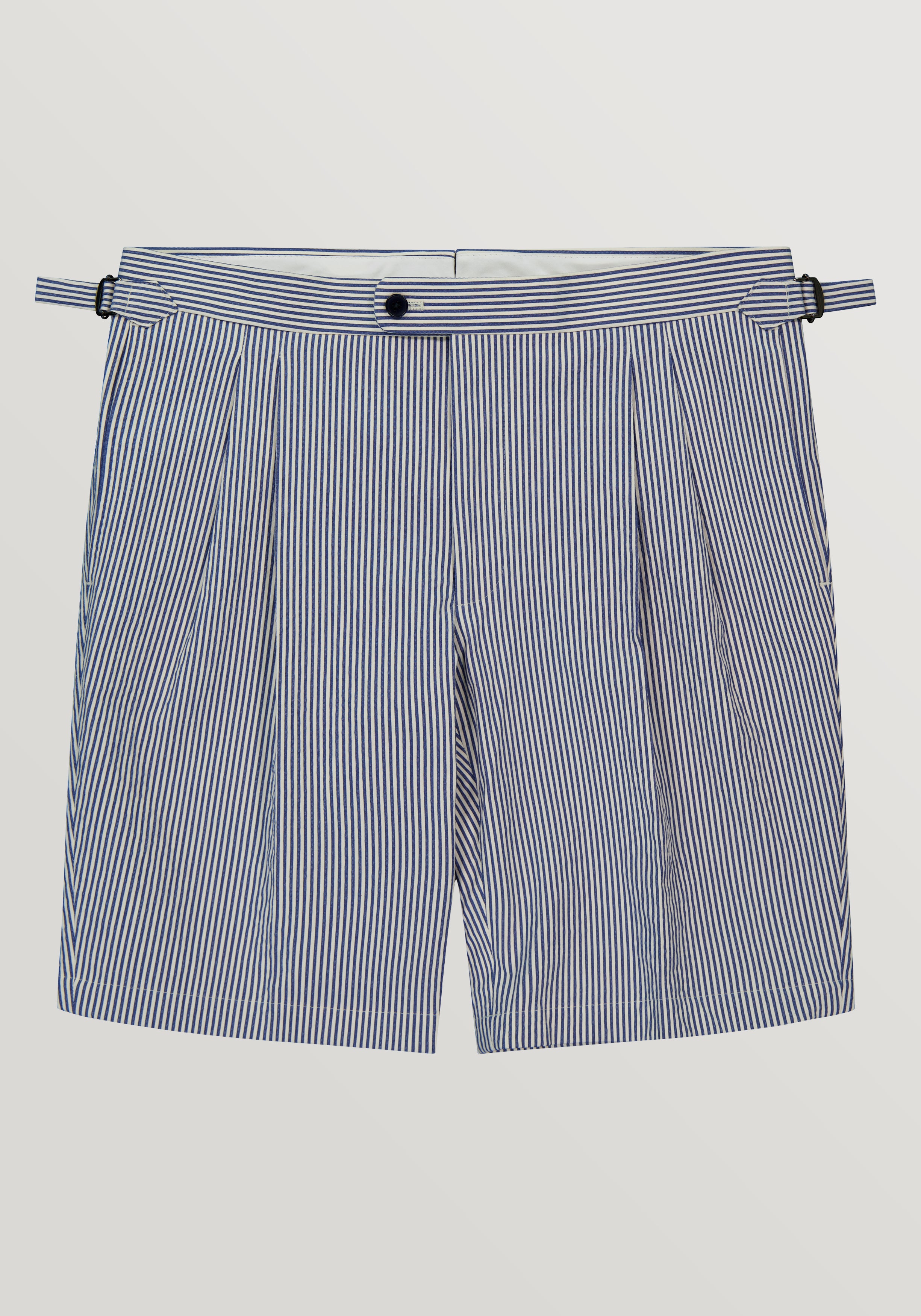 Kohi Seersucker Short - Blue and White Stripe