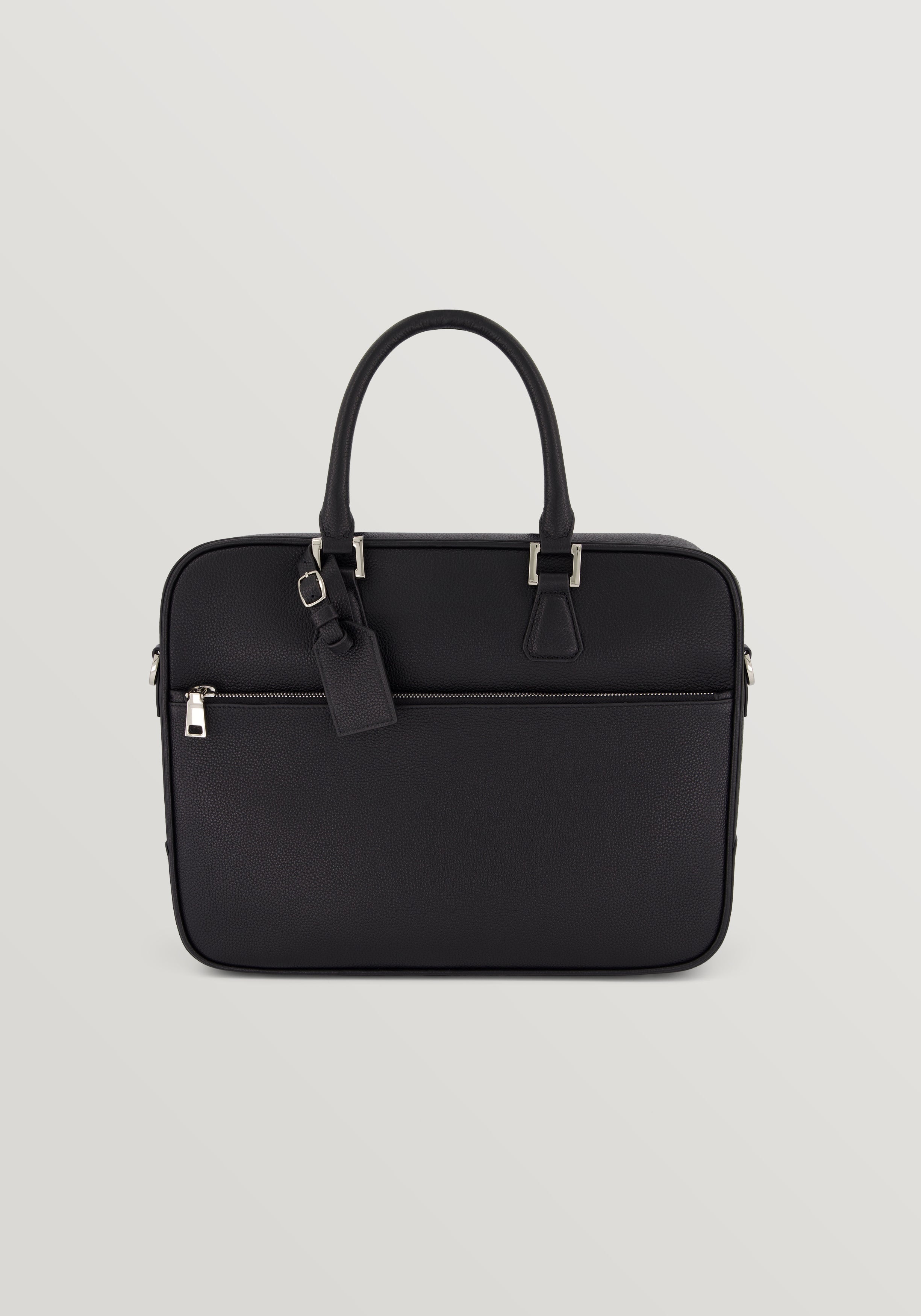 Executive Leather Holdall - Black