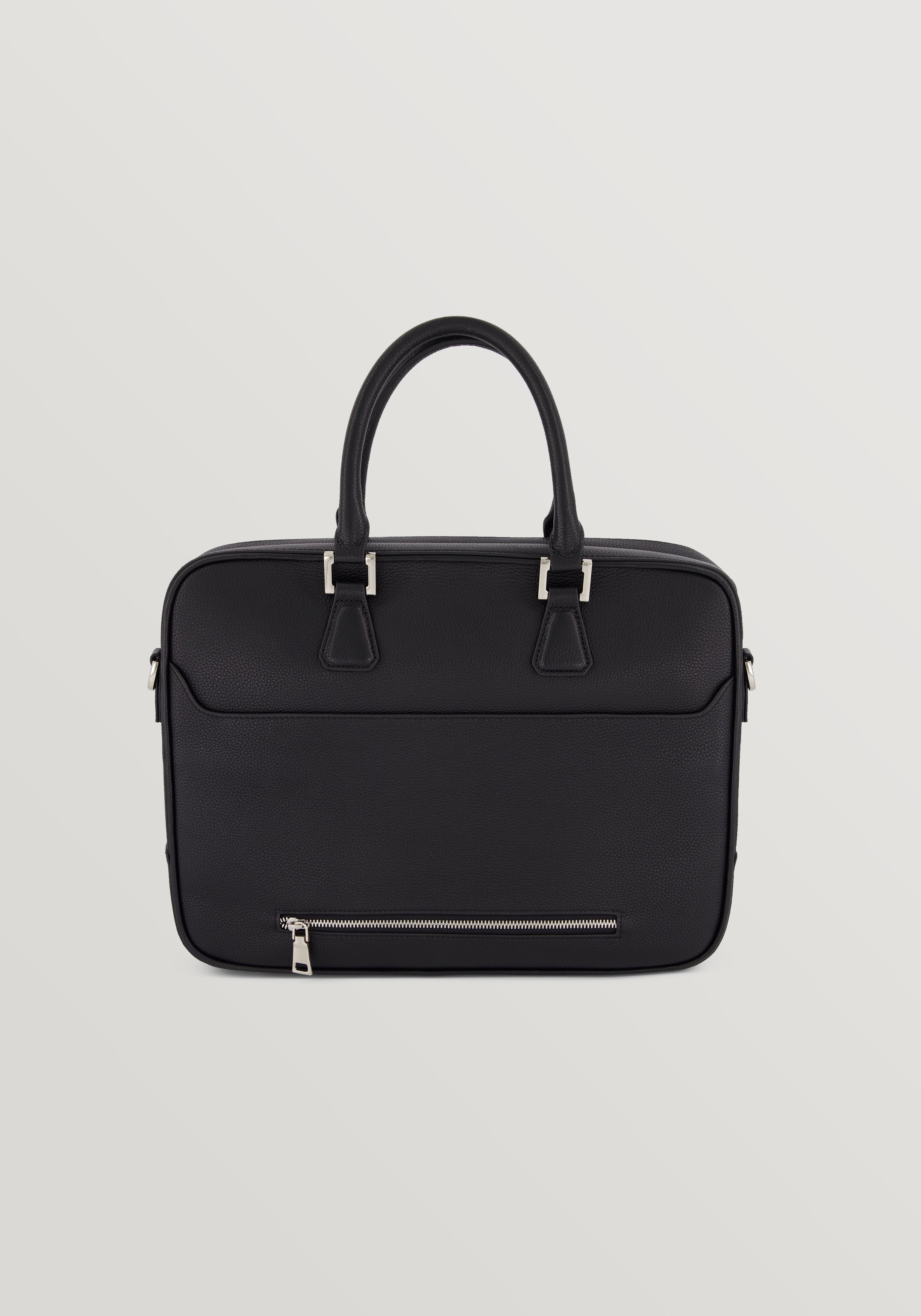 Executive Leather Holdall - Black
