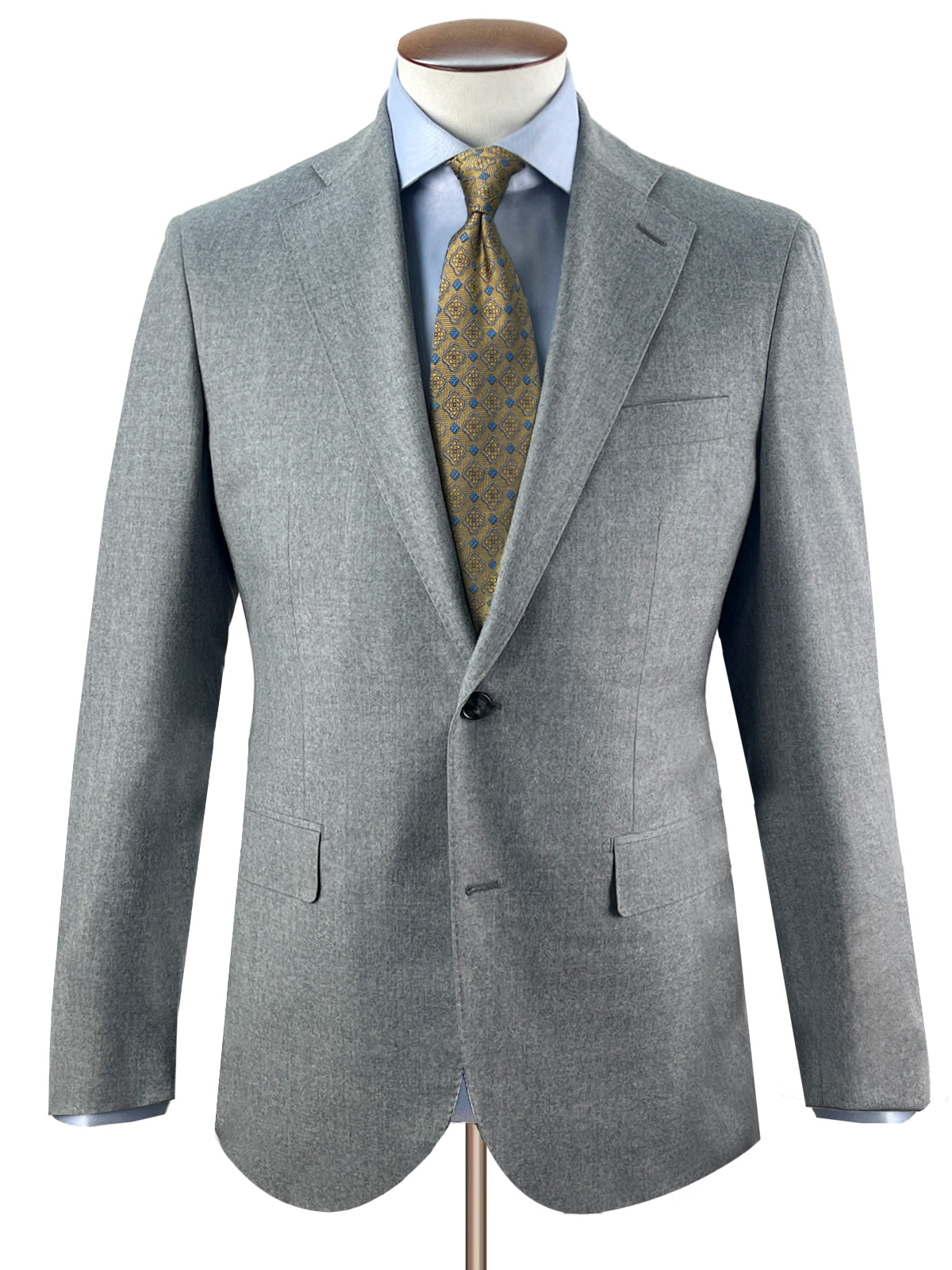 Micro Structure Cutaway Collar Shirt - Light Blue