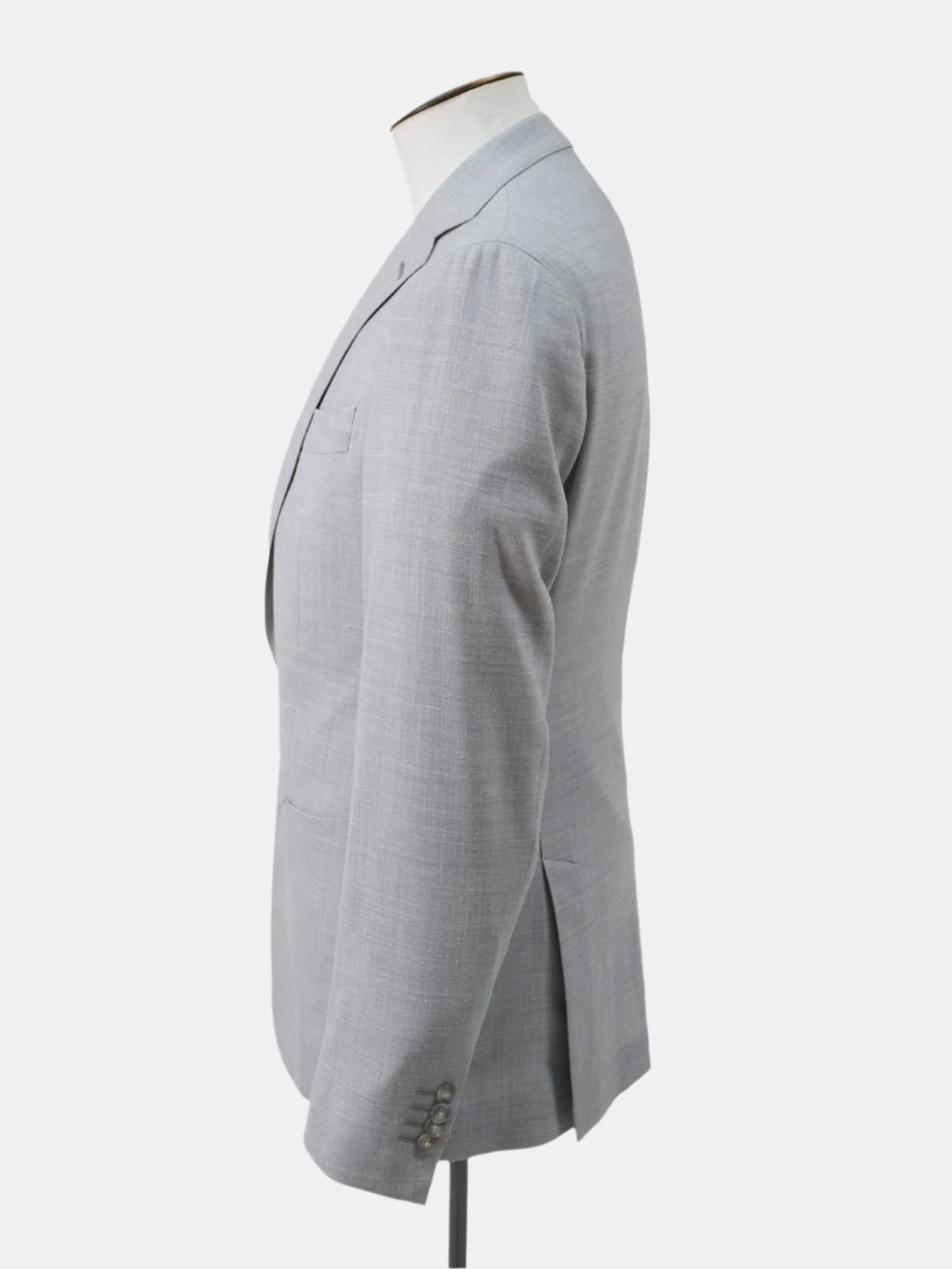 Ice Grey Wool Linen Blazer Sample - LUCKY LAST
