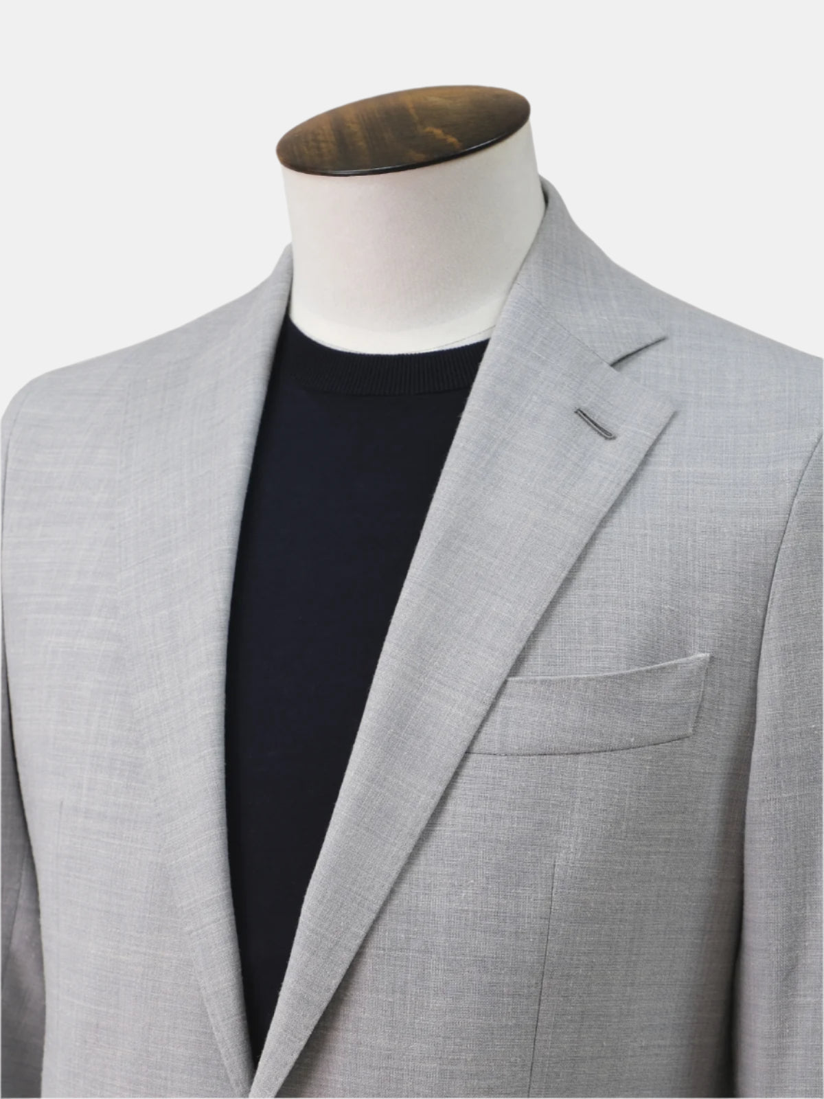 Ice Grey Wool Linen Blazer Sample - LUCKY LAST