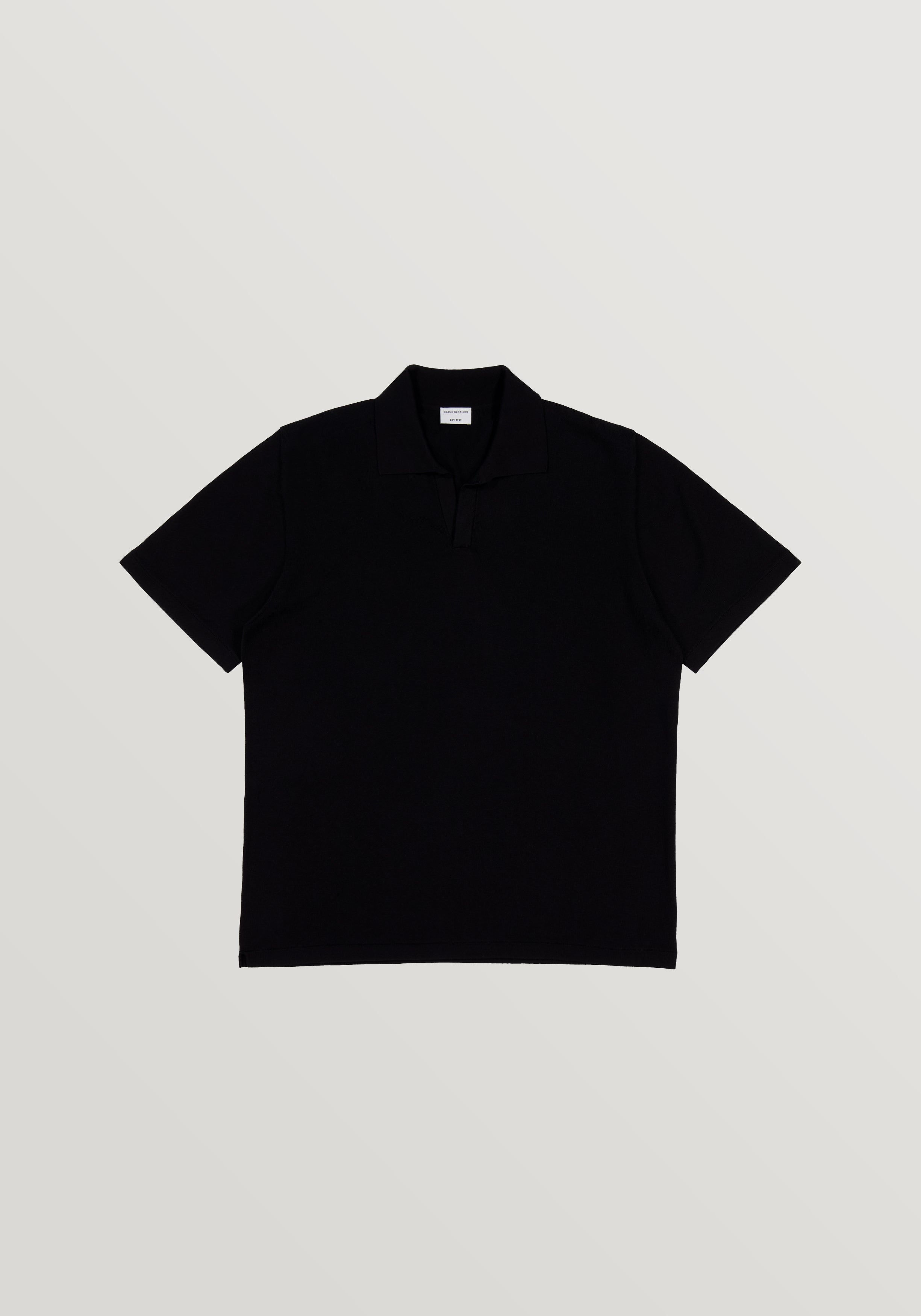 Lightweight Cotton Polo - Black