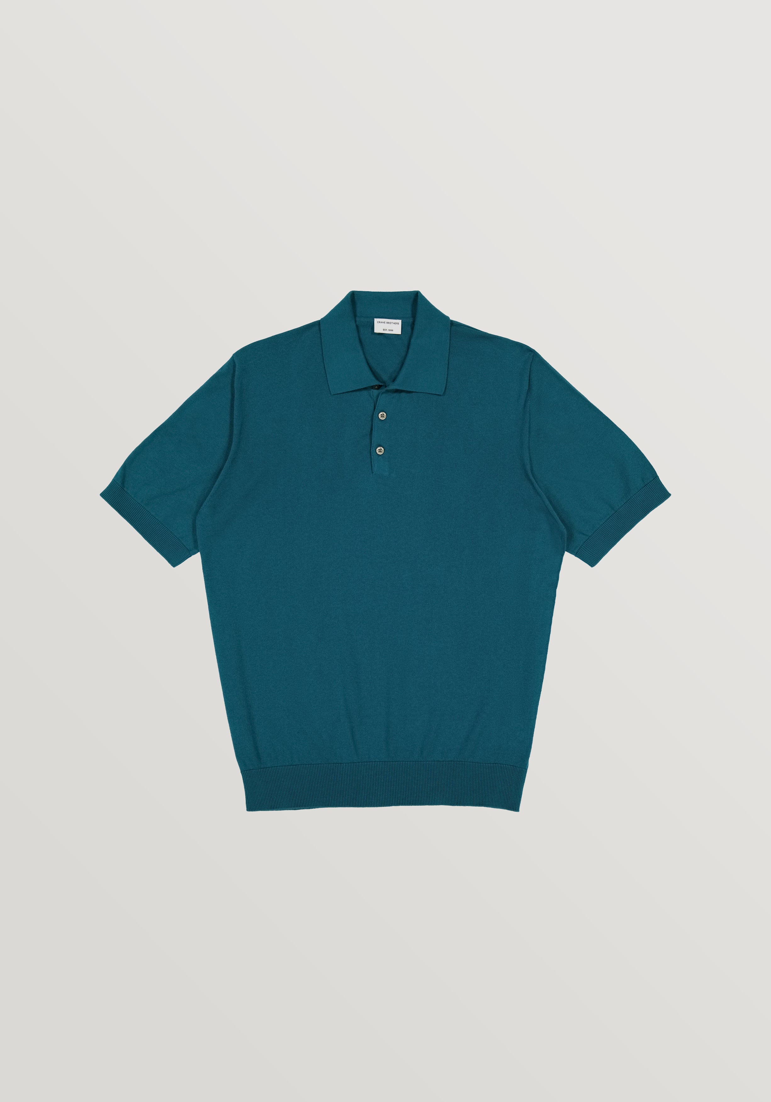 Lightweight Cotton Polo - Petrol Blue