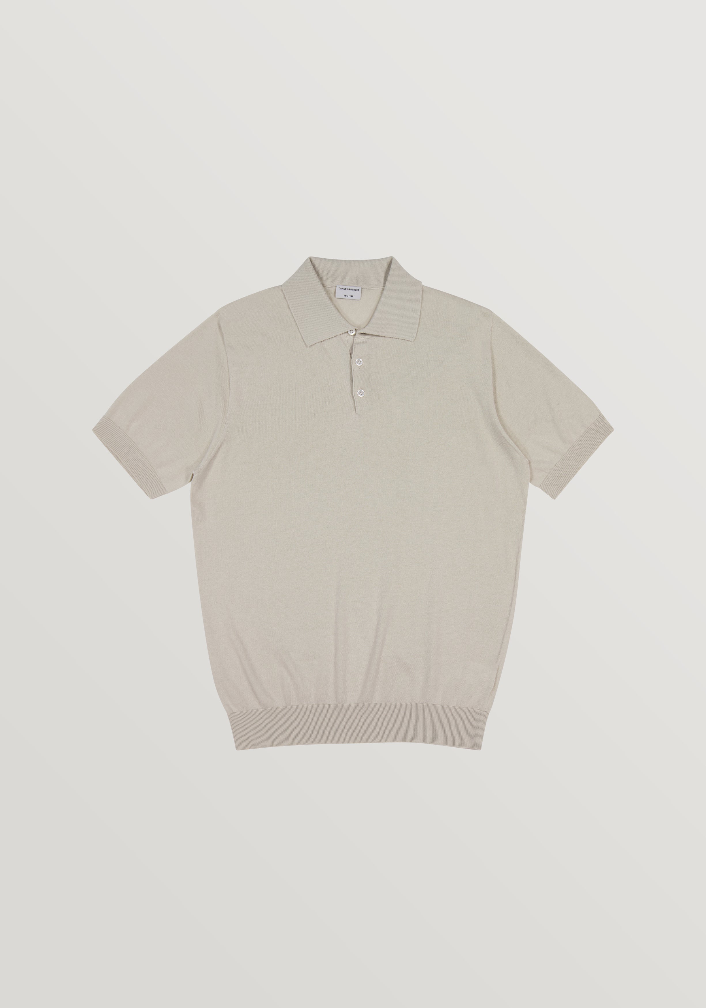 Lightweight Cotton Silk Polo - Sand