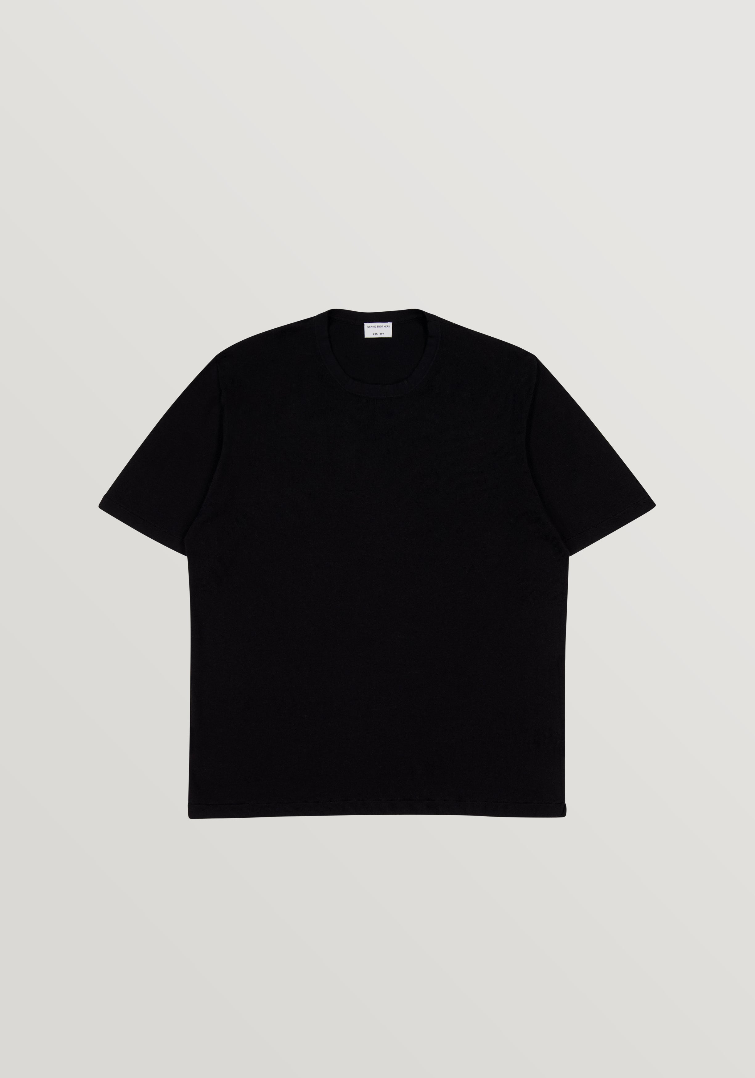 Lightweight Cotton T-Shirt - Black