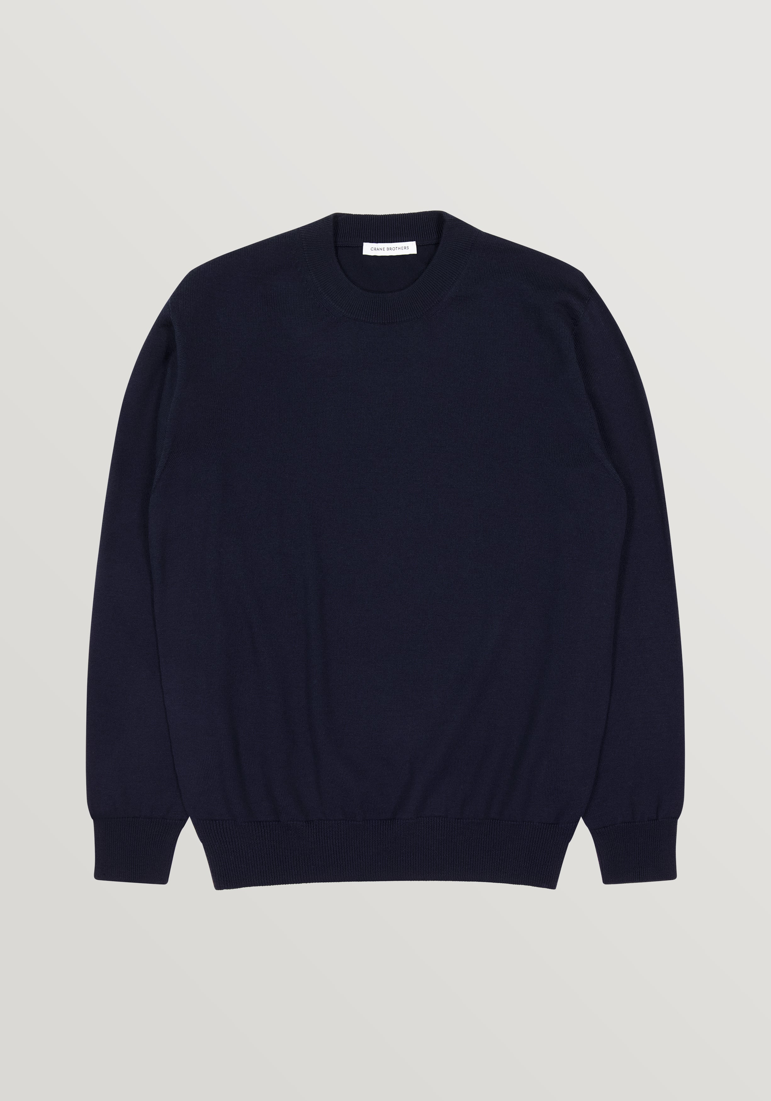 Lightweight Cotton Cashmere Crew Neck - Navy