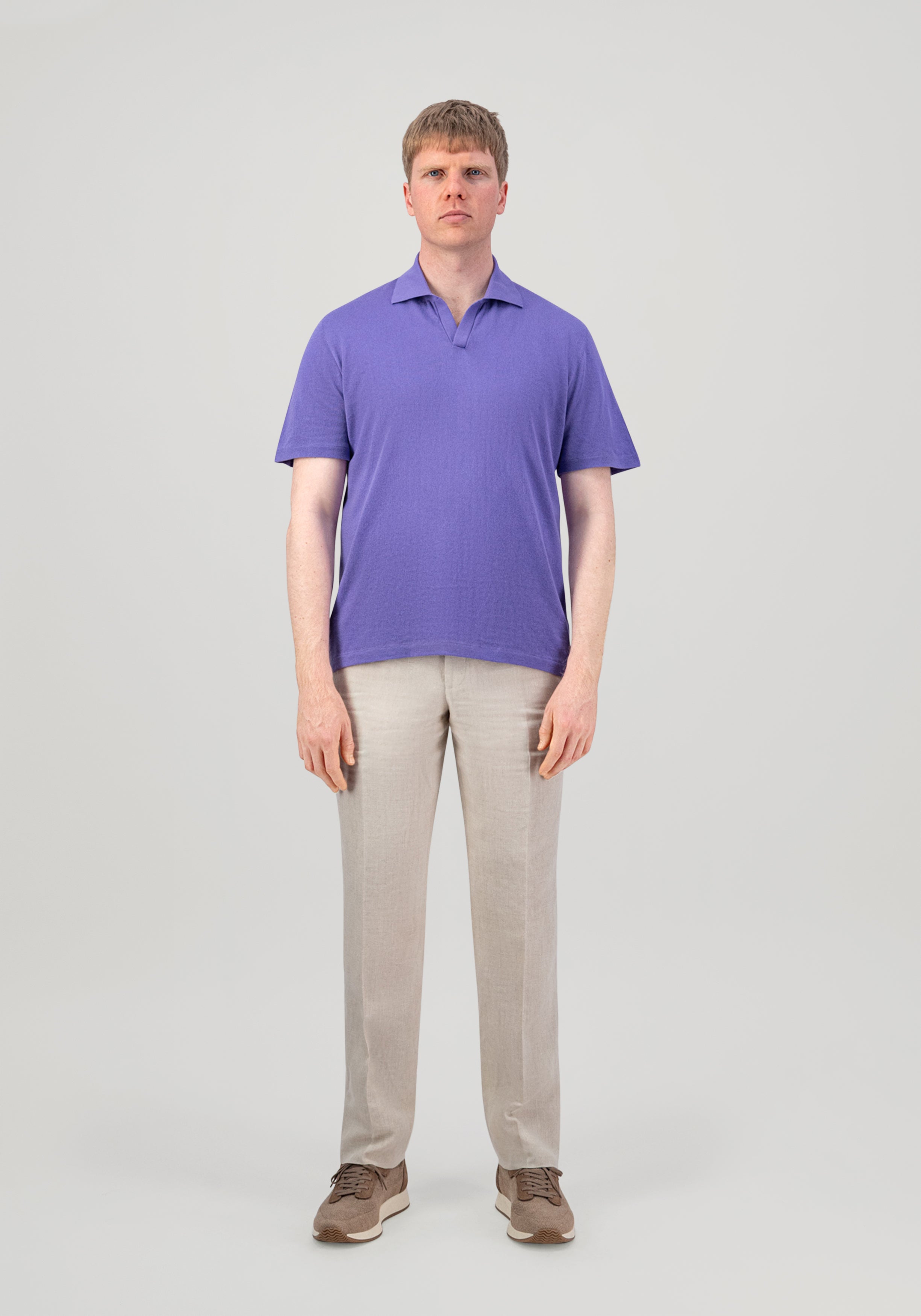 Lightweight Cotton Polo - Lilac