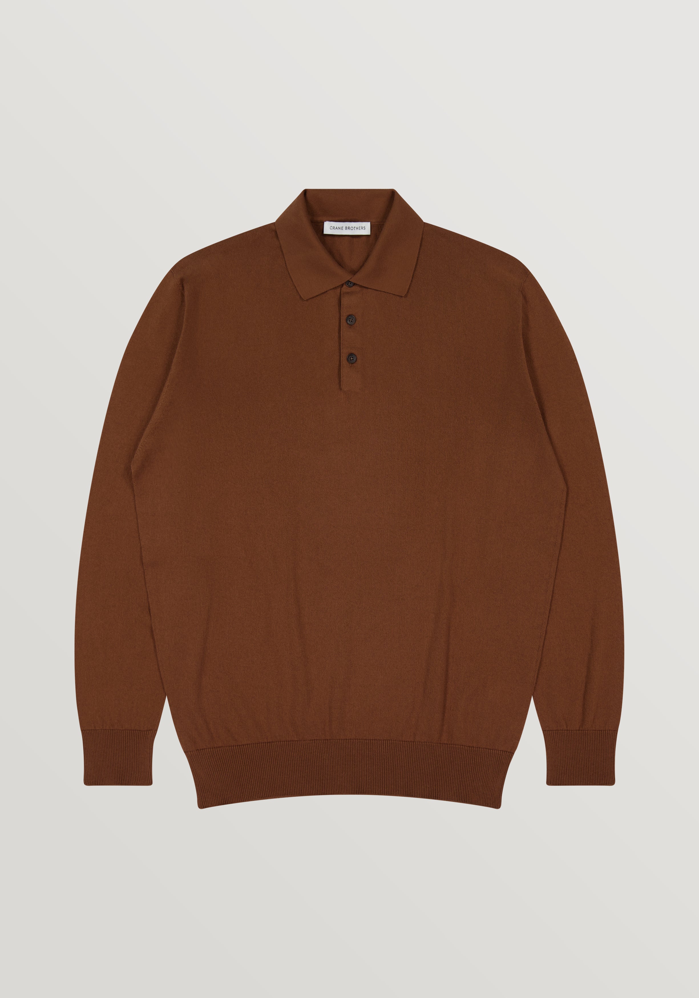 Lightweight Cotton Polo - Tobacco