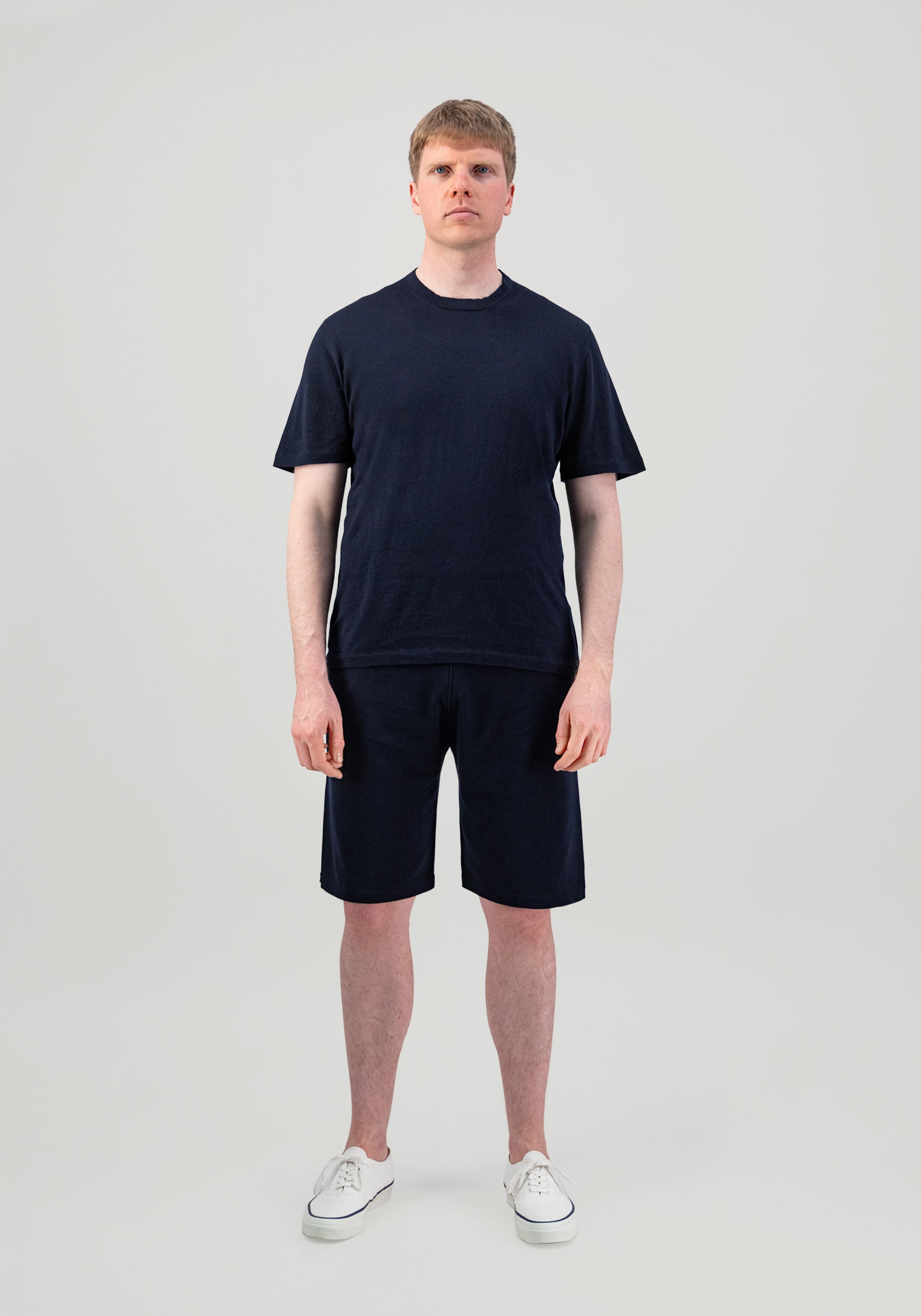 2 Ply Cotton Knit Shorts - Midnight