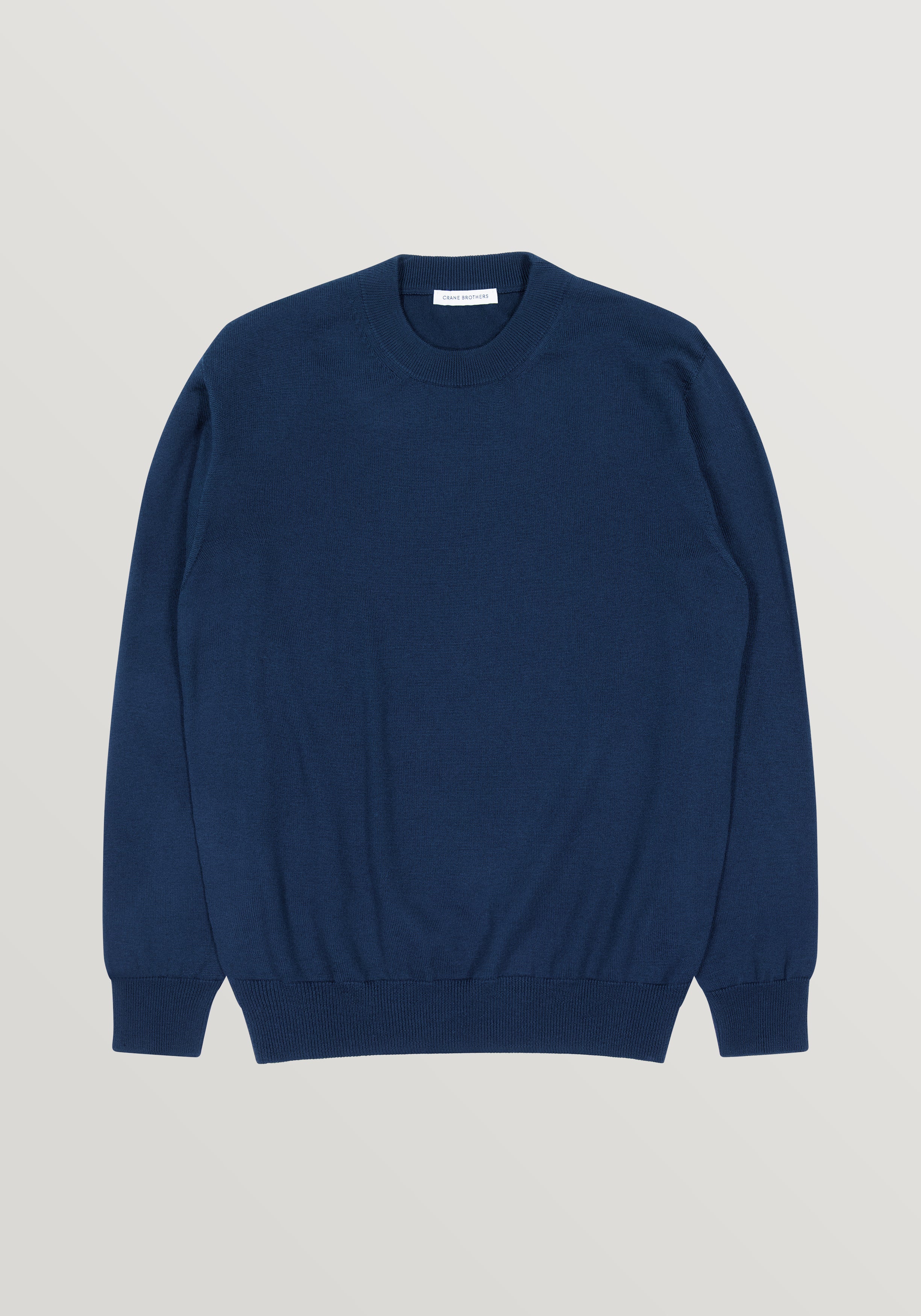 Lightweight Silk Cashmere Long Sleeve Pullover - Indigo