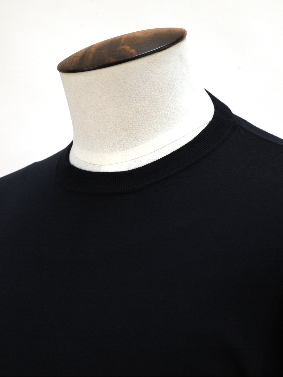 Lugano Ribbed Crewneck Cotton - Black