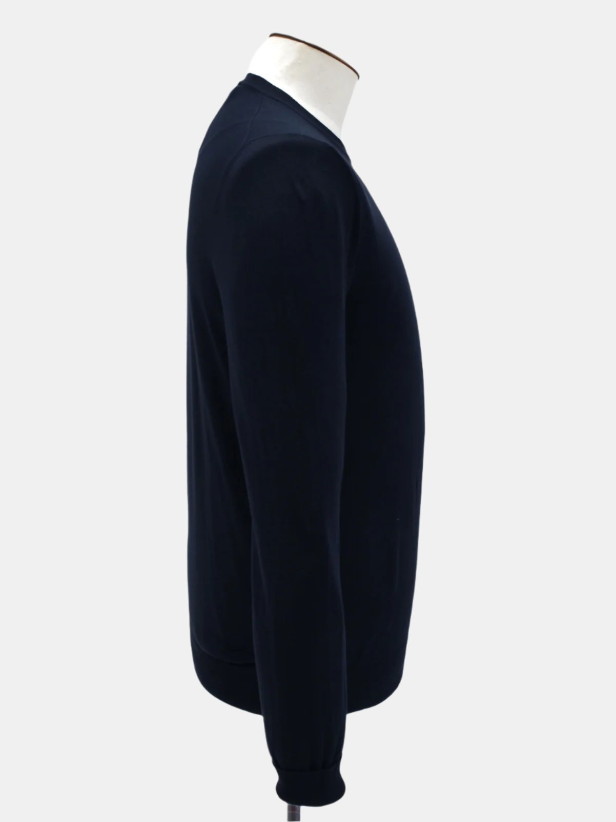 Lugano Ribbed Crewneck Cotton - Midnight