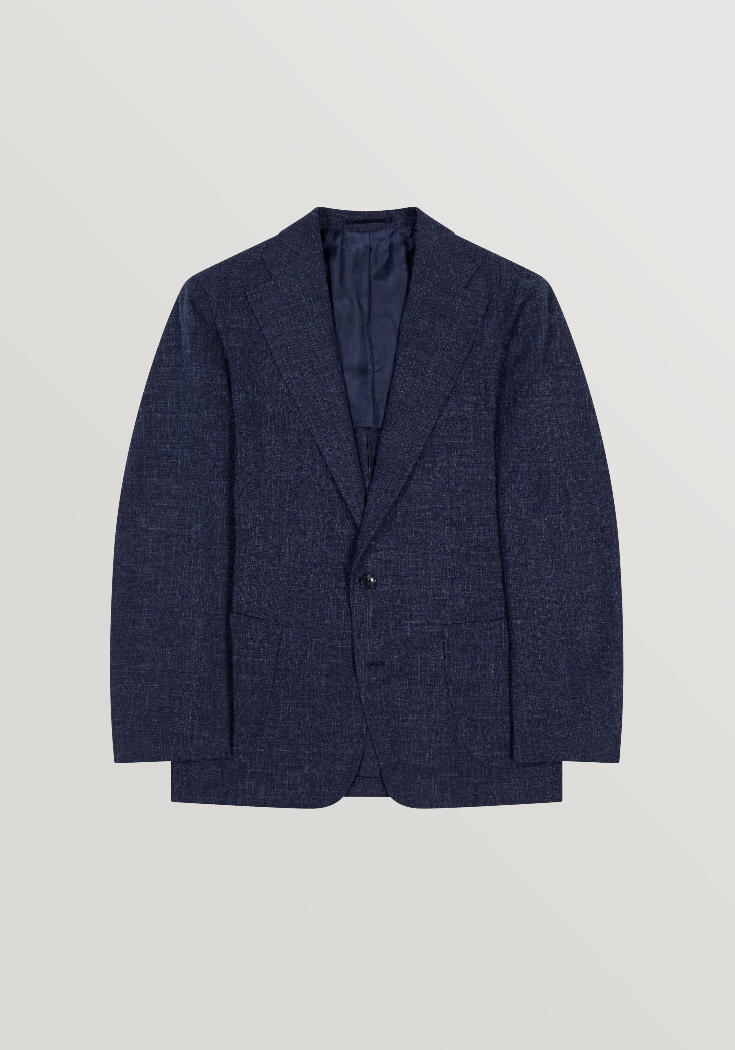Lume Wool Silk Linen Blazer - Storm Blue