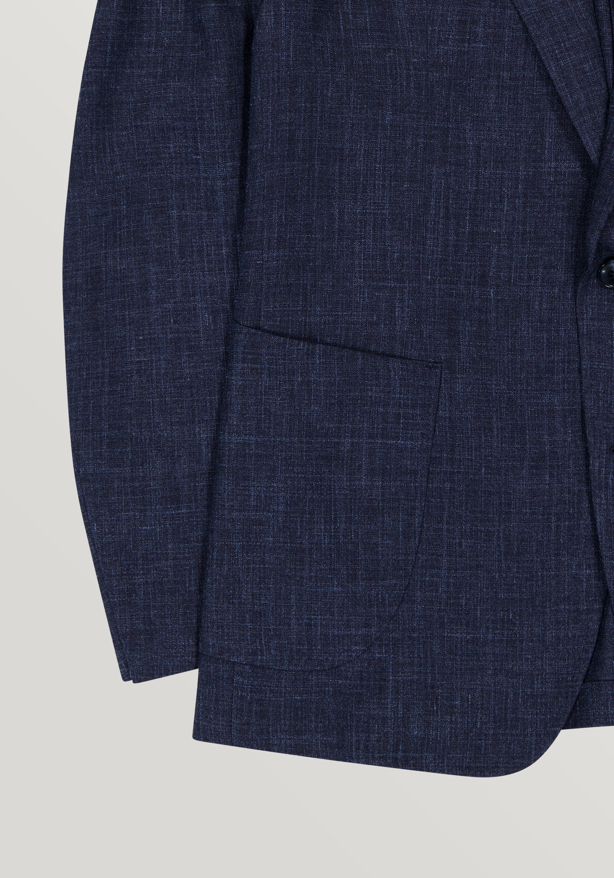 Lume Wool Silk Linen Blazer - Storm Blue