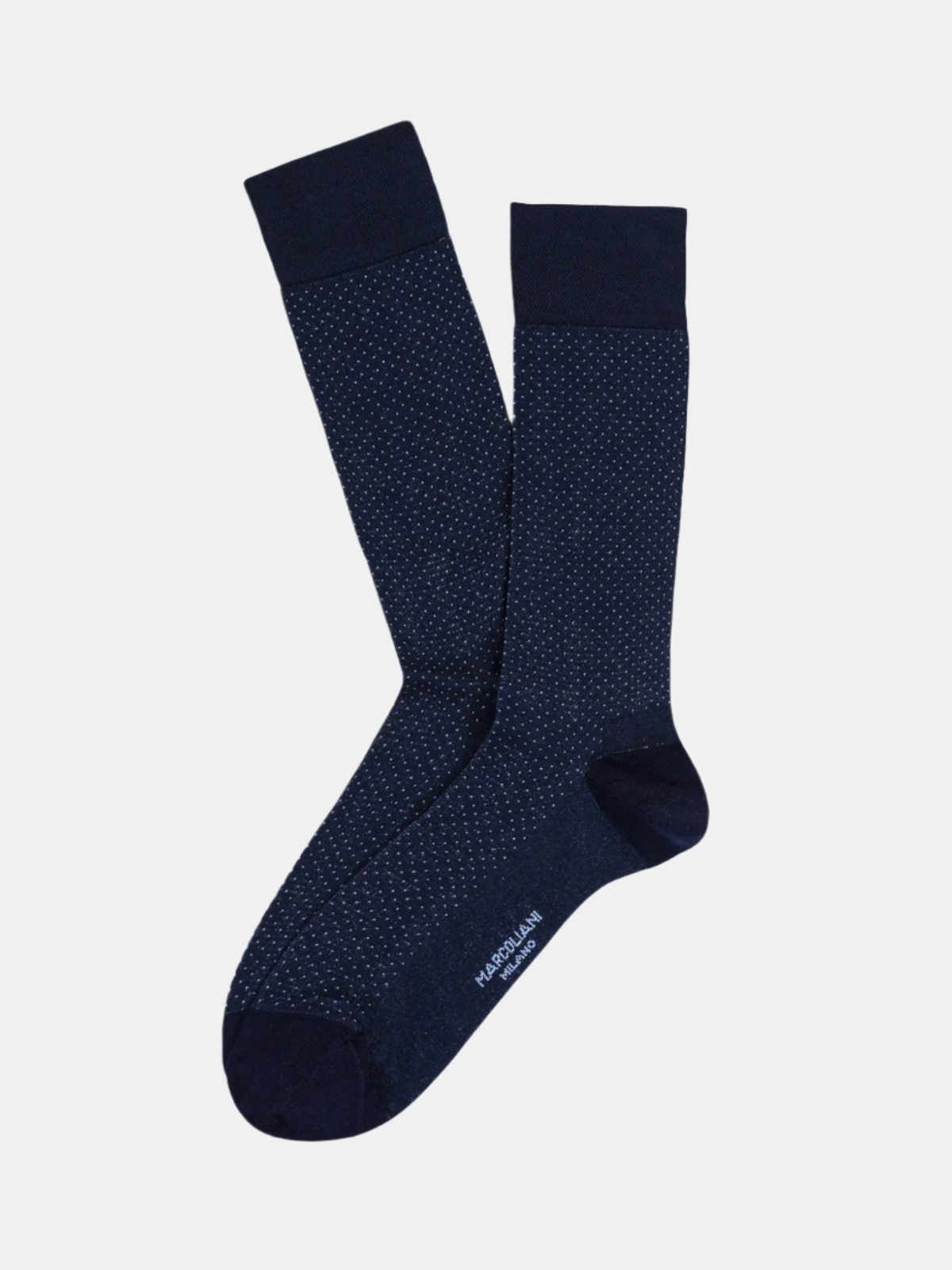 Marcoliani Luxury Micro Pindot Socks - Navy