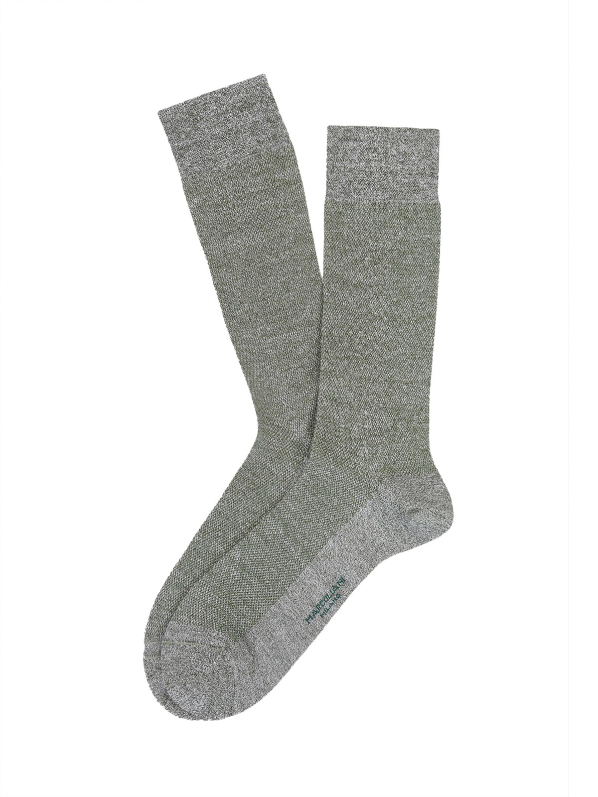 Marcoliani Pique Linen & Cotton Socks - Olive
