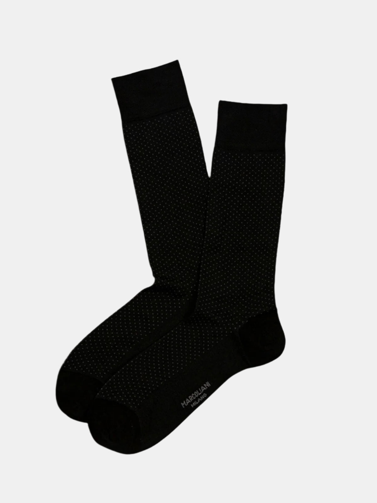 Marcoliani Luxury Micro Pindot Socks - Black