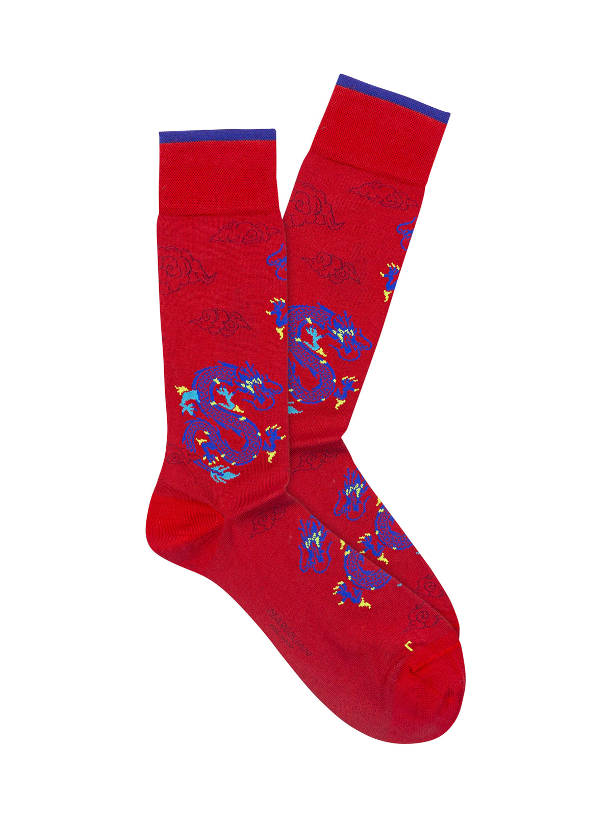 Marcoliani Pima Cotton Dragon Socks - Red