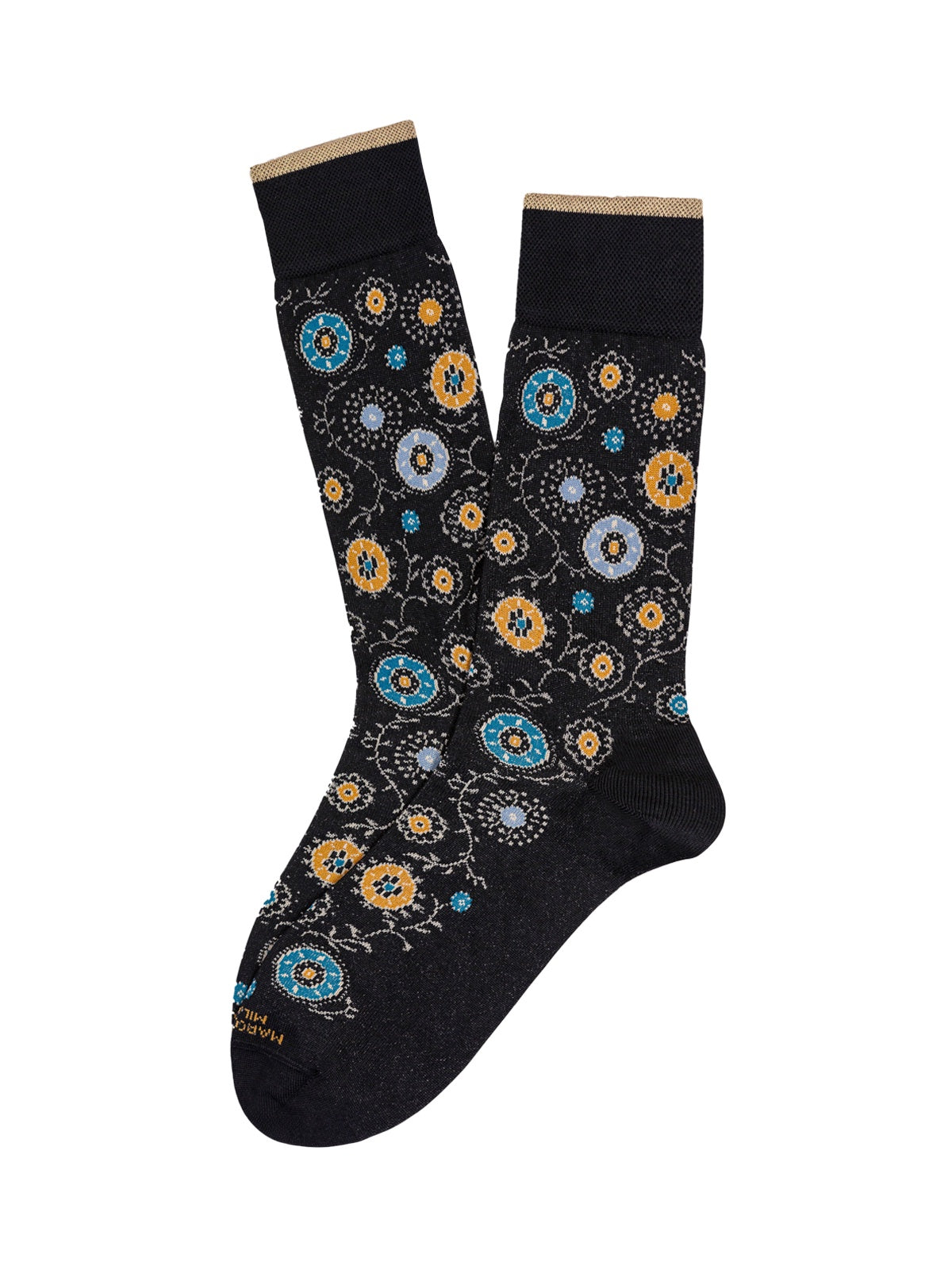 Marcoliani Mousse of Modal Socks - Black Patna Décor