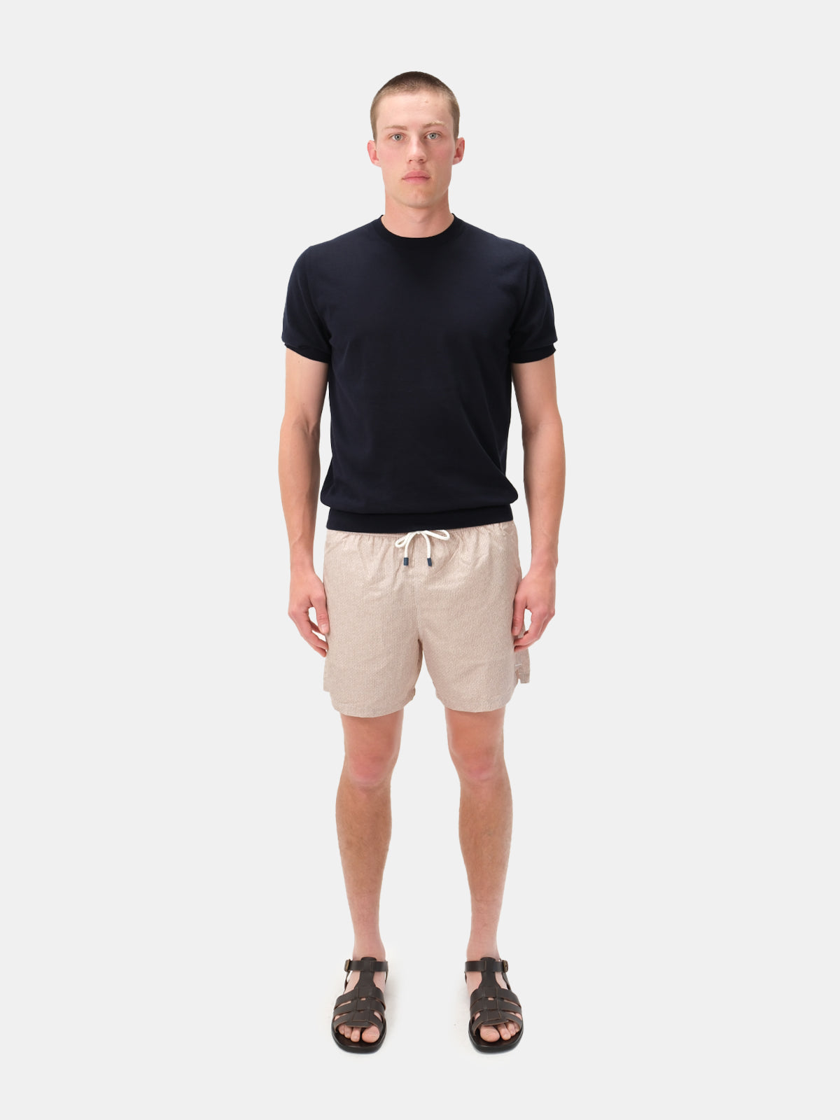 Mahogany Basketweave Printed Swim Shorts - Lucky Last