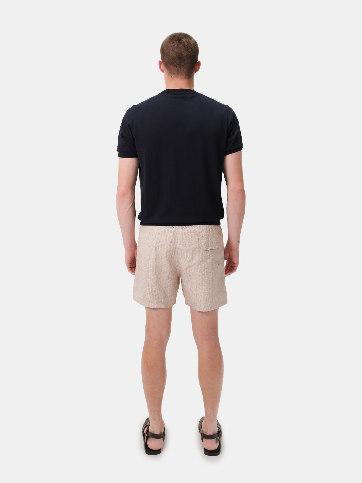 Mahogany Basketweave Printed Swim Shorts - Lucky Last