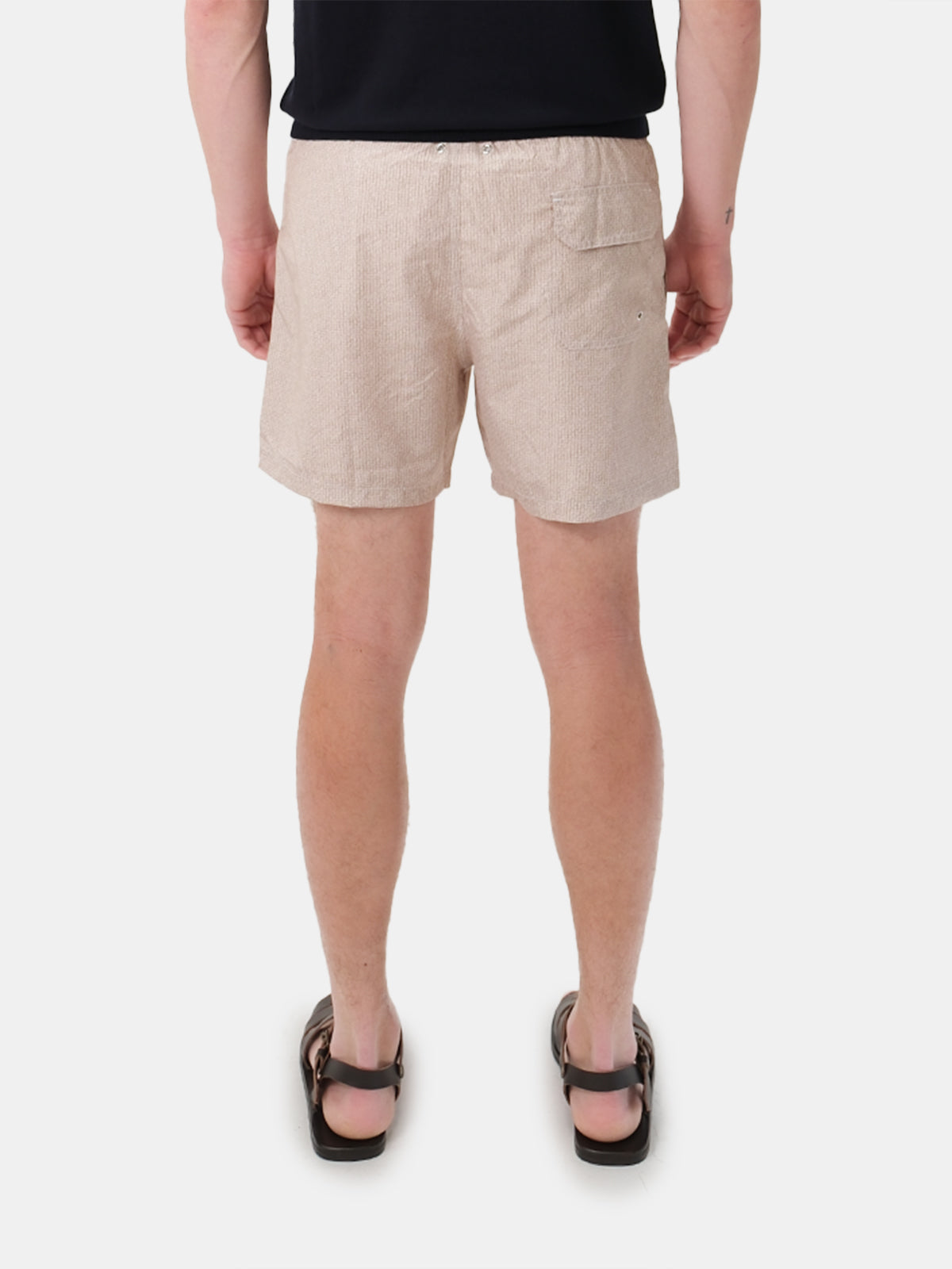 Mahogany Basketweave Printed Swim Shorts - Lucky Last