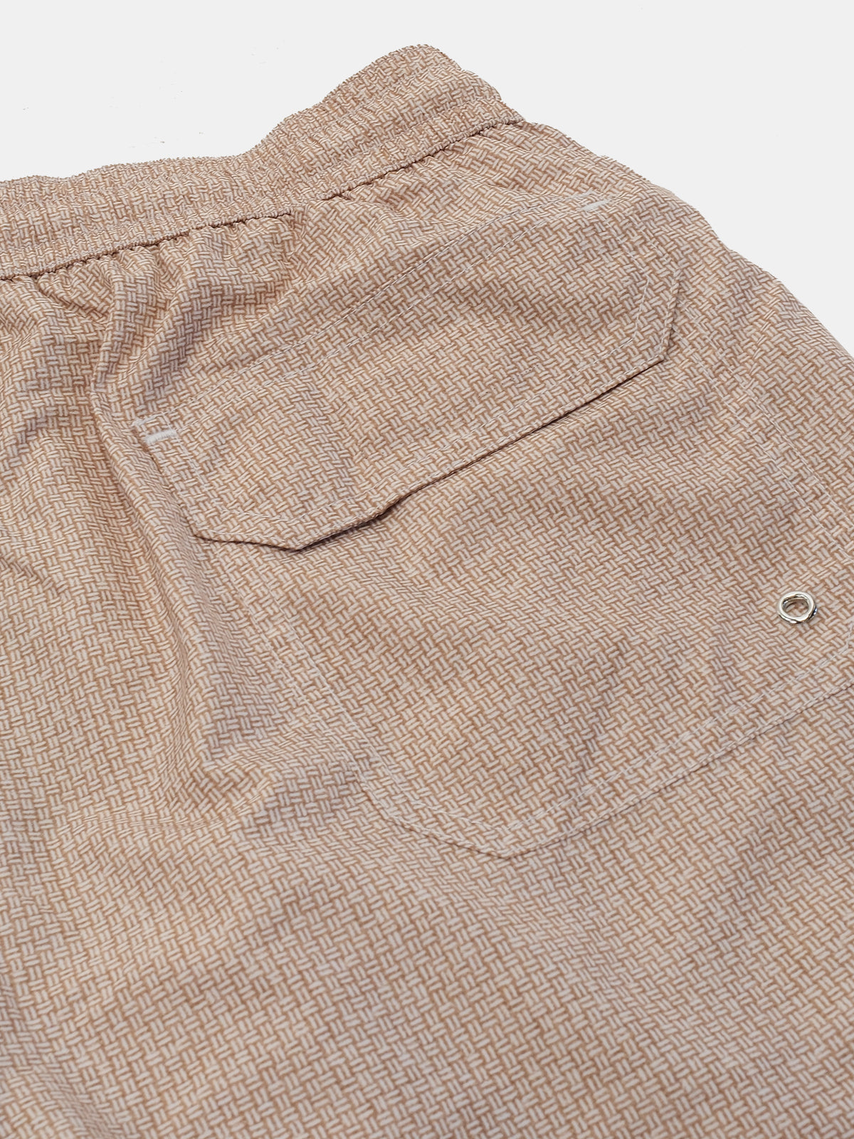 Mahogany Basketweave Printed Swim Shorts - Lucky Last