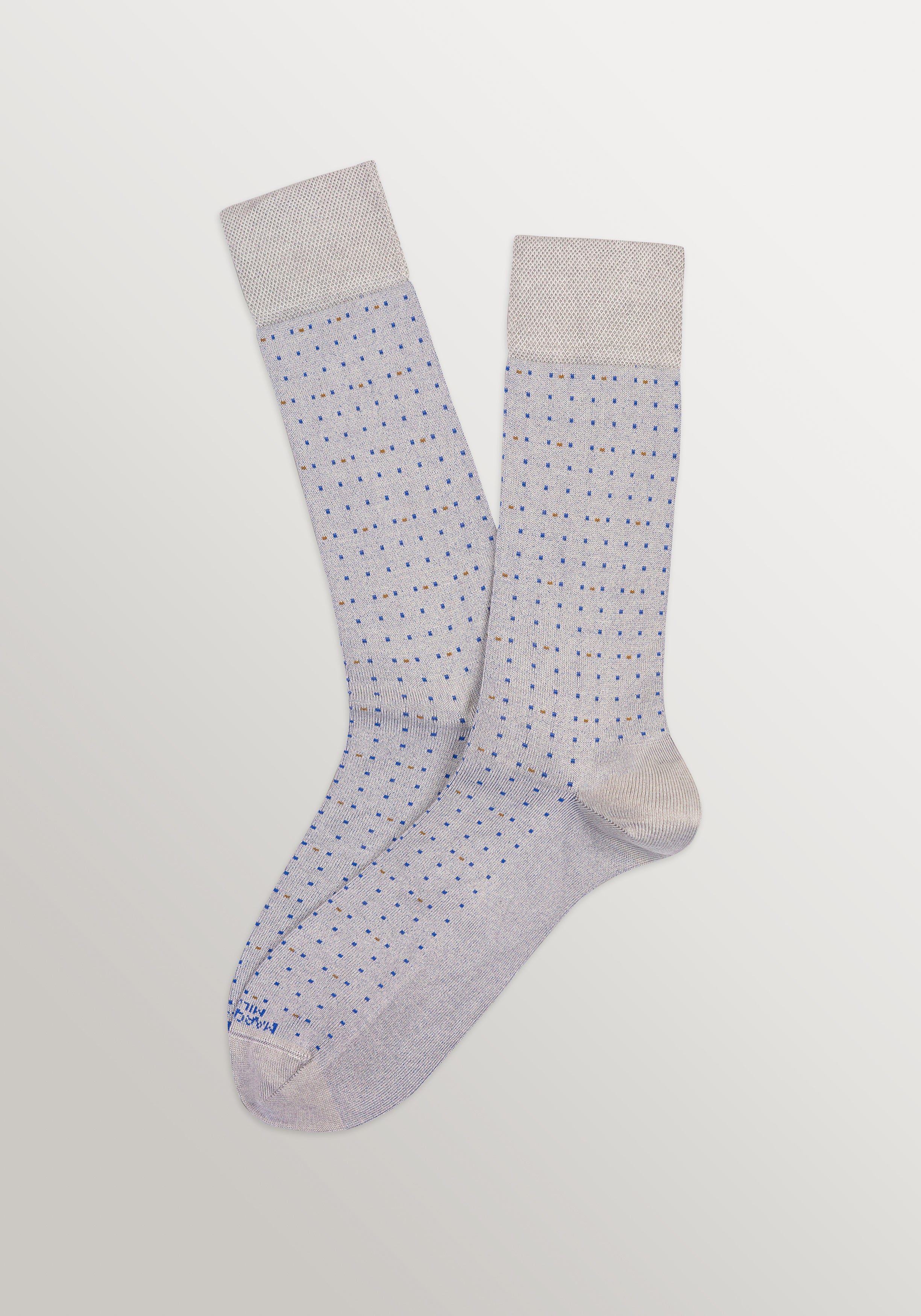Marcoliani Luxury Micro Polka Dot Socks - Grey
