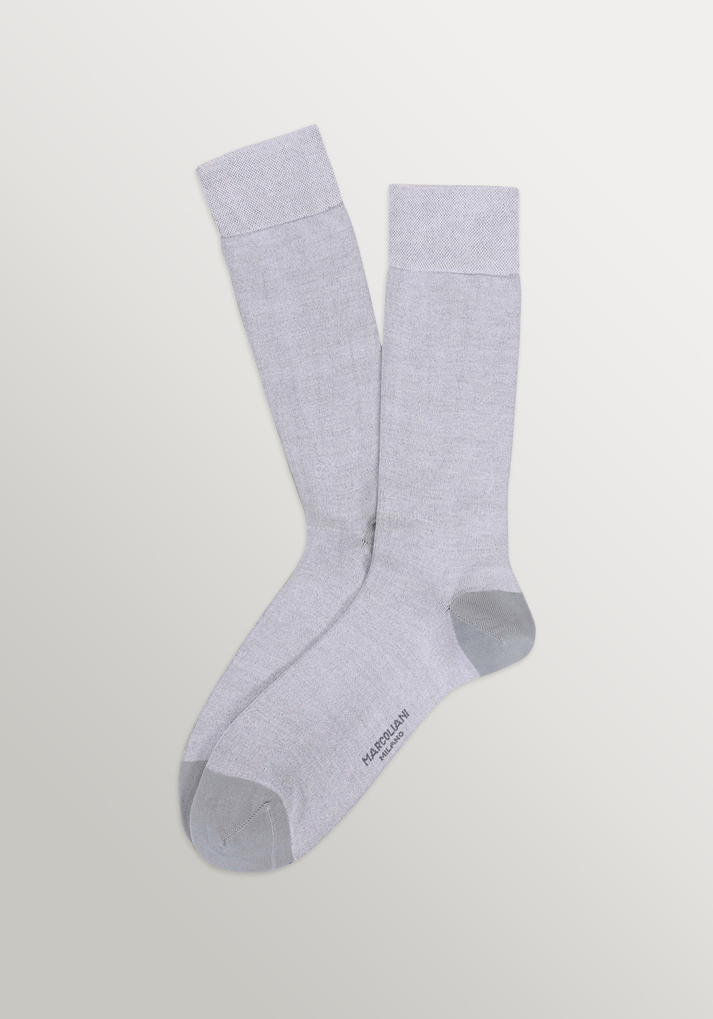 Marcoliani Luxury Plain Socks - Ice Grey