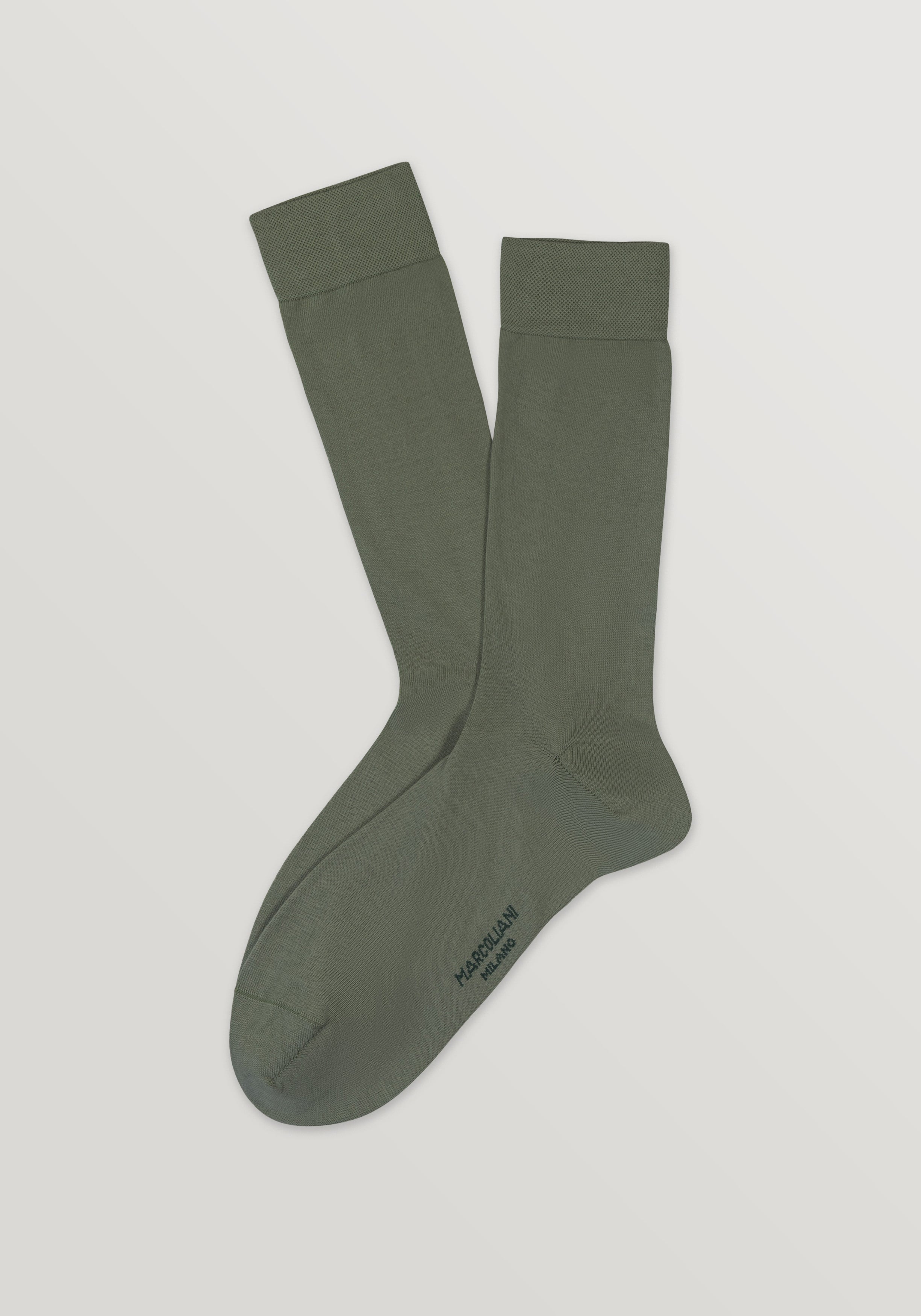 Marcoliani Pima Cotton Classic Plain Socks - Loden