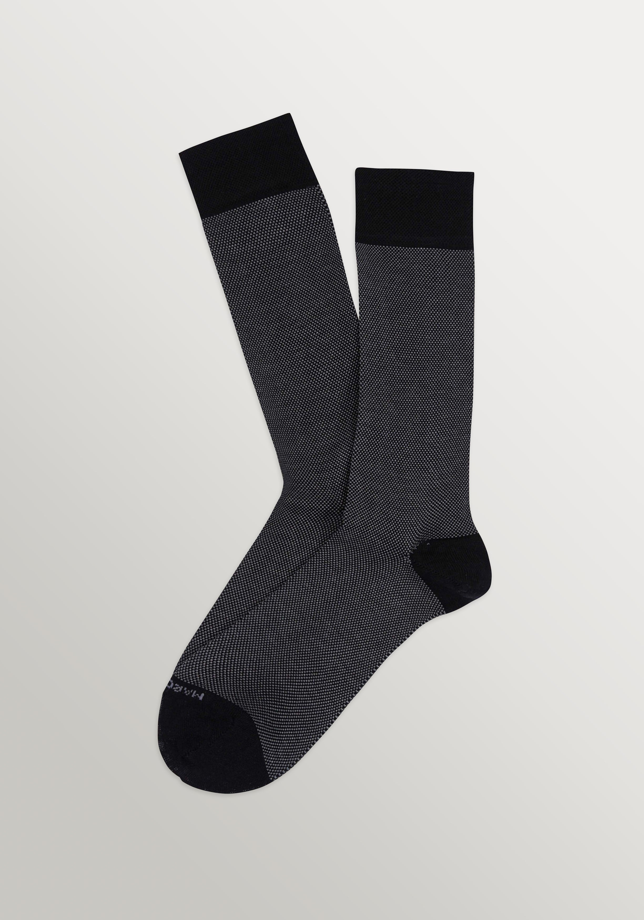 Marcoliani Extra Fine Merino Birdseye Sock - Black
