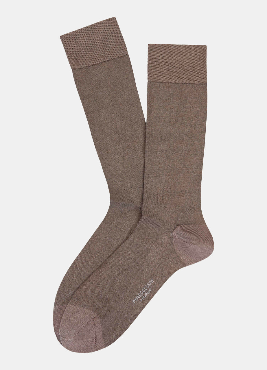 Marcoliani Luxury Plain Socks - Cappuccino