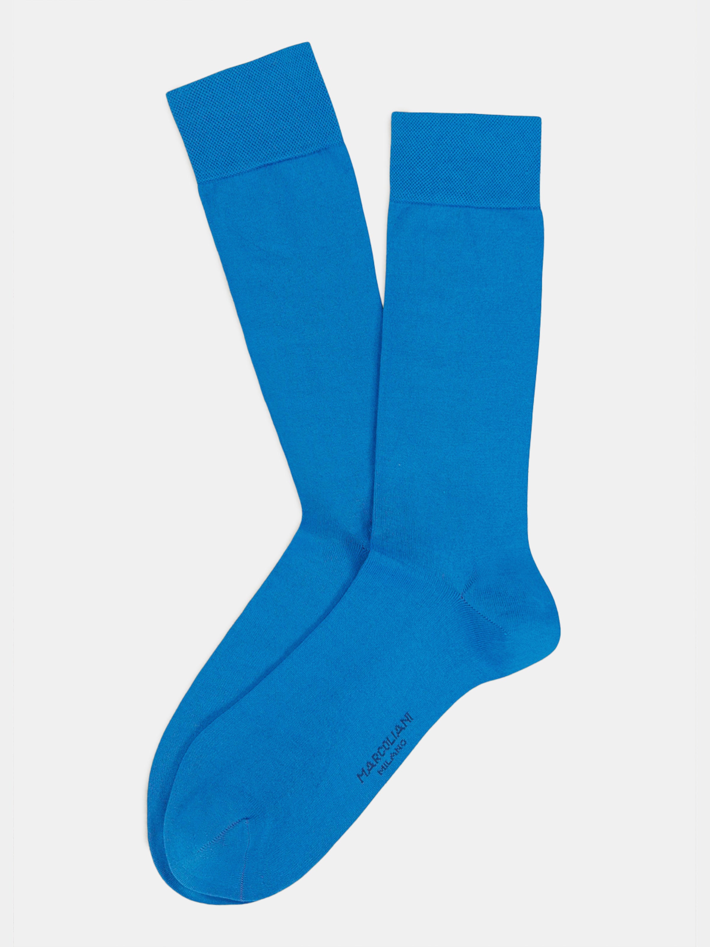 Marcoliani Luxury Plain Socks - Peacock Blue
